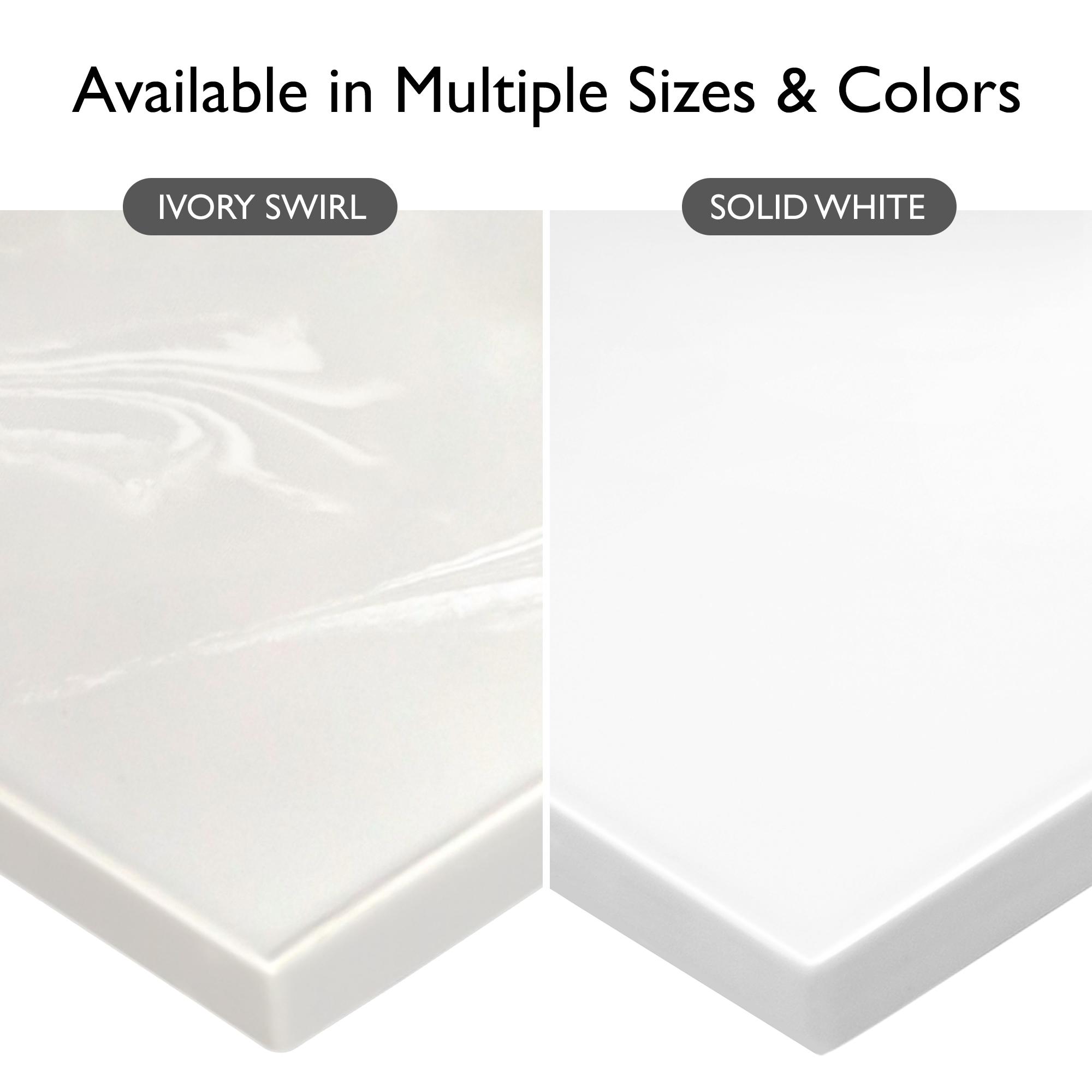 Cultured Marble Vanity Top – 25-Inch Single Bowl Sink 4-Inch Centerset with Integrated Backsplash – Reinforced Packaging – Ivory Swirl, Design House, 586313