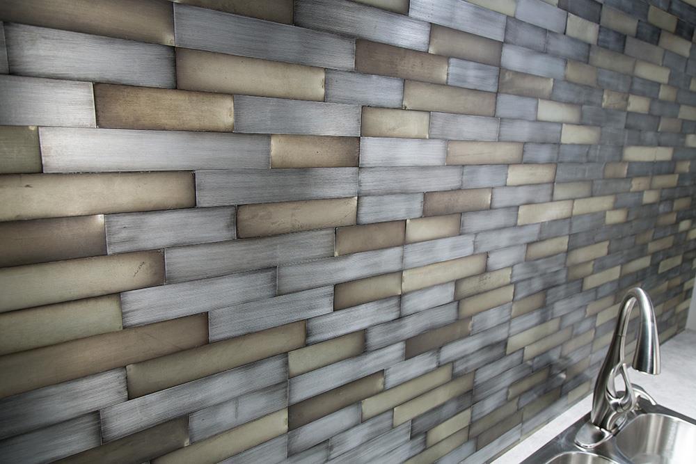 Metal Peel and Stick Mosaic Tile