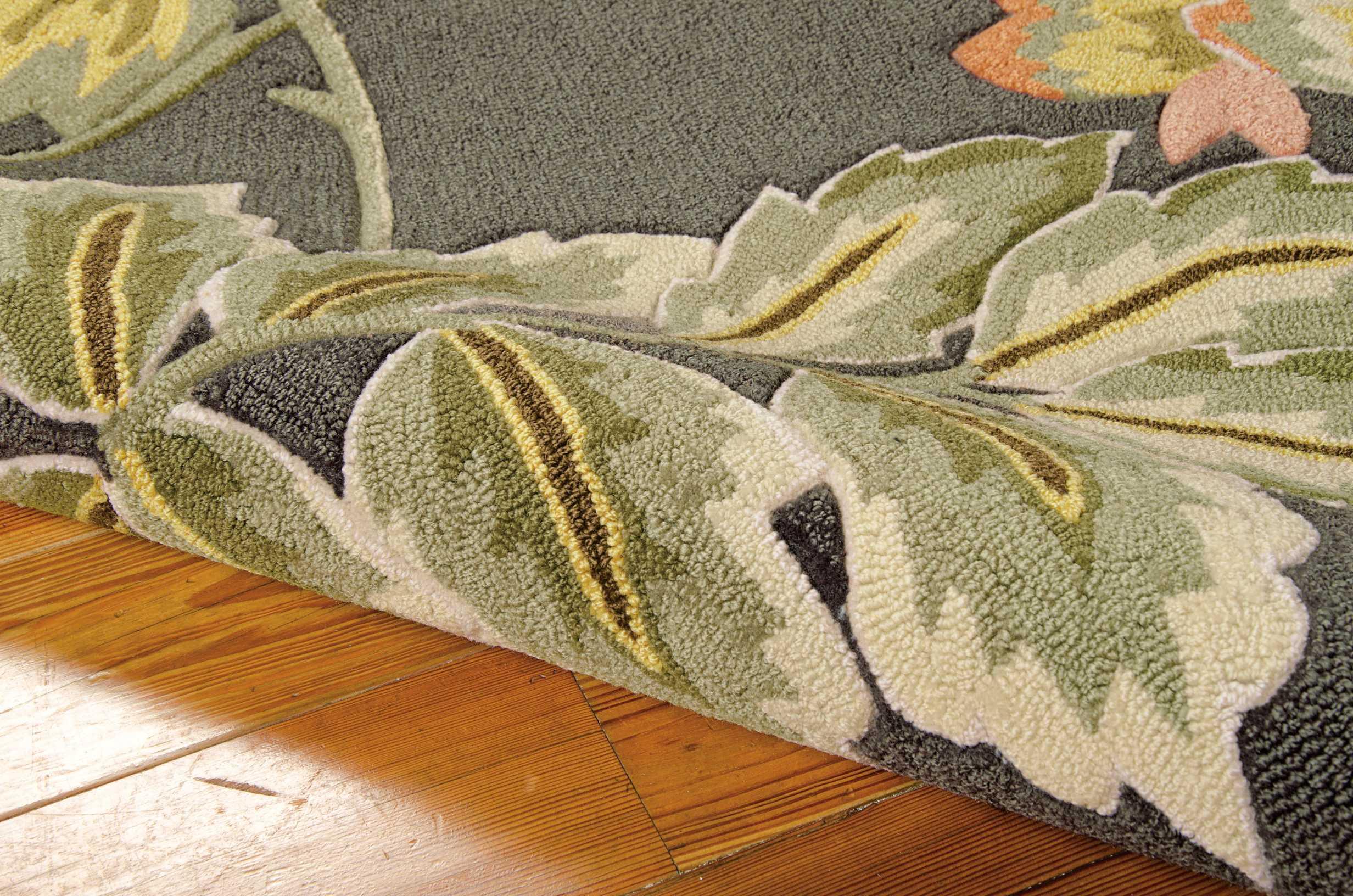 Gray Tufted Handmade Reversible 5' x 7' Synthetic Rug