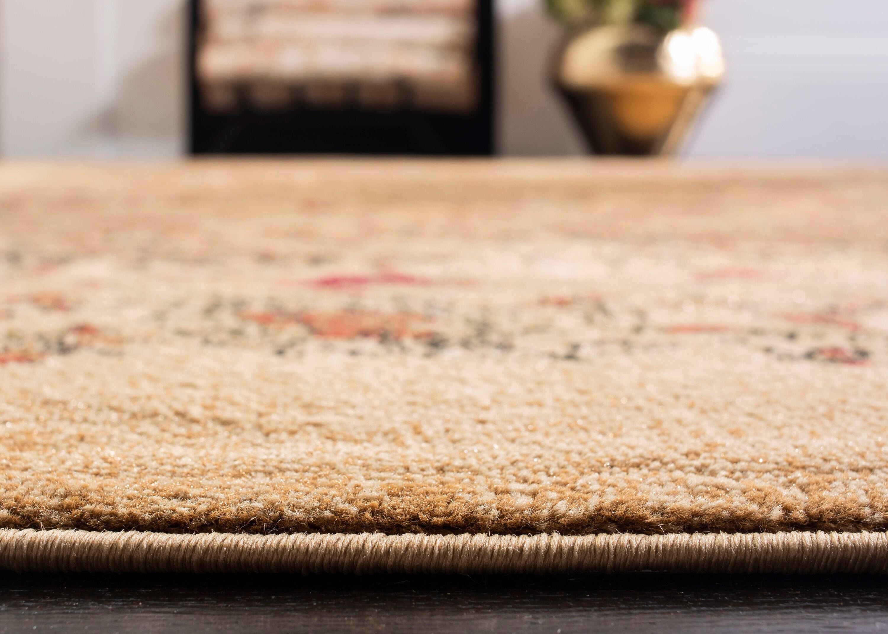 SAFAVIEH Lyndhurst Julia Traditional Floral Area Rug, Beige/Multi, 10' x 14'