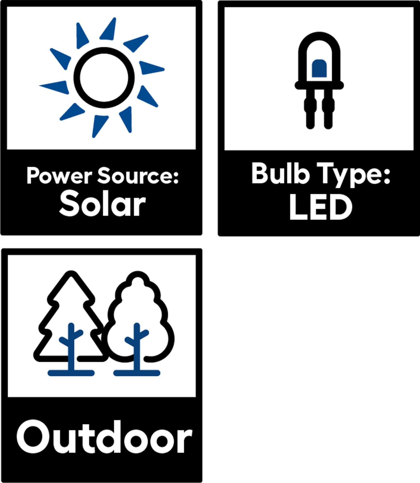 LumaBase Solar Powered Mini String Lights with 50 Soft White Bulbs