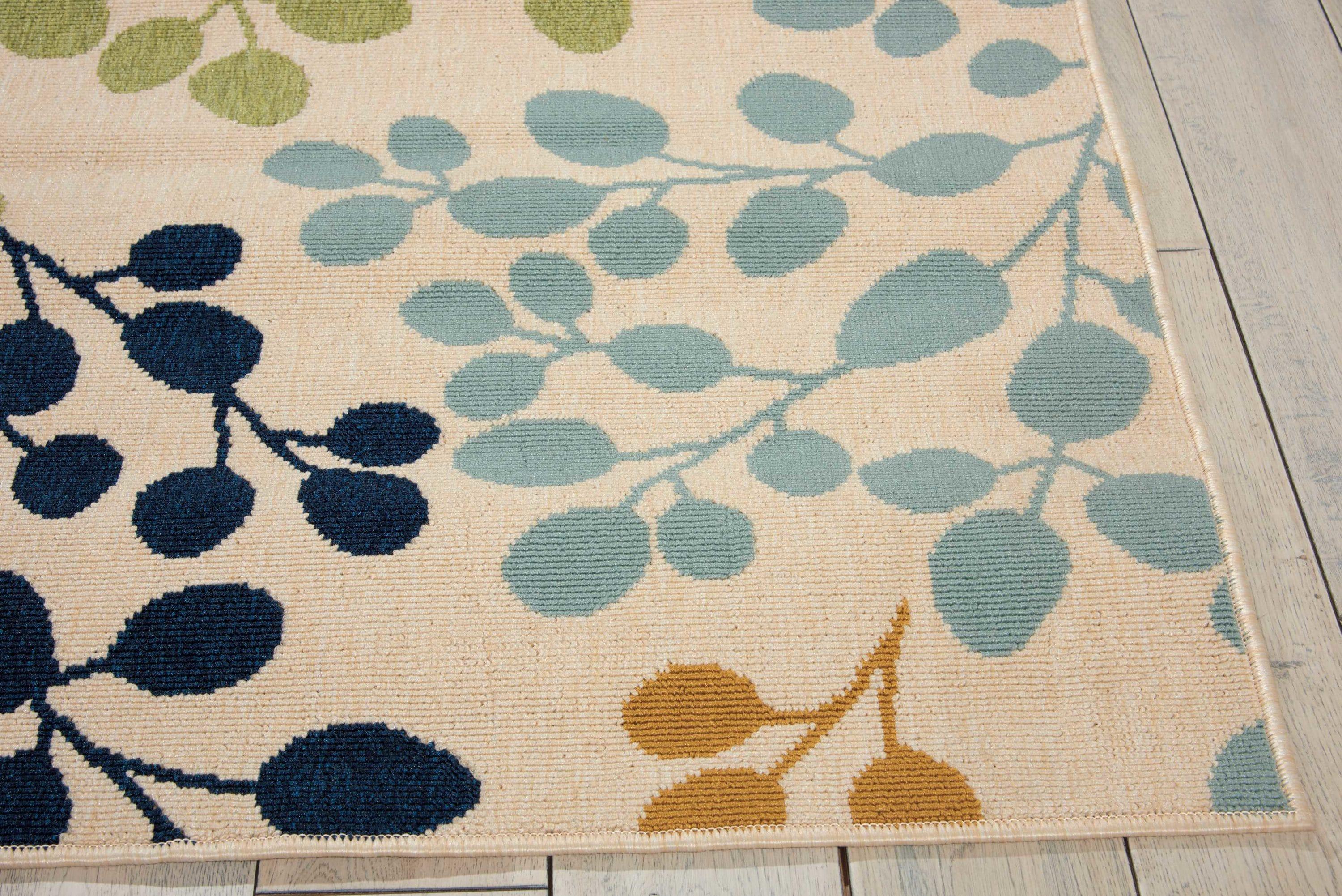 Nourison Caribbean Ivory Indoor/Outdoor Area Rug CRB01 2'6" x 4'