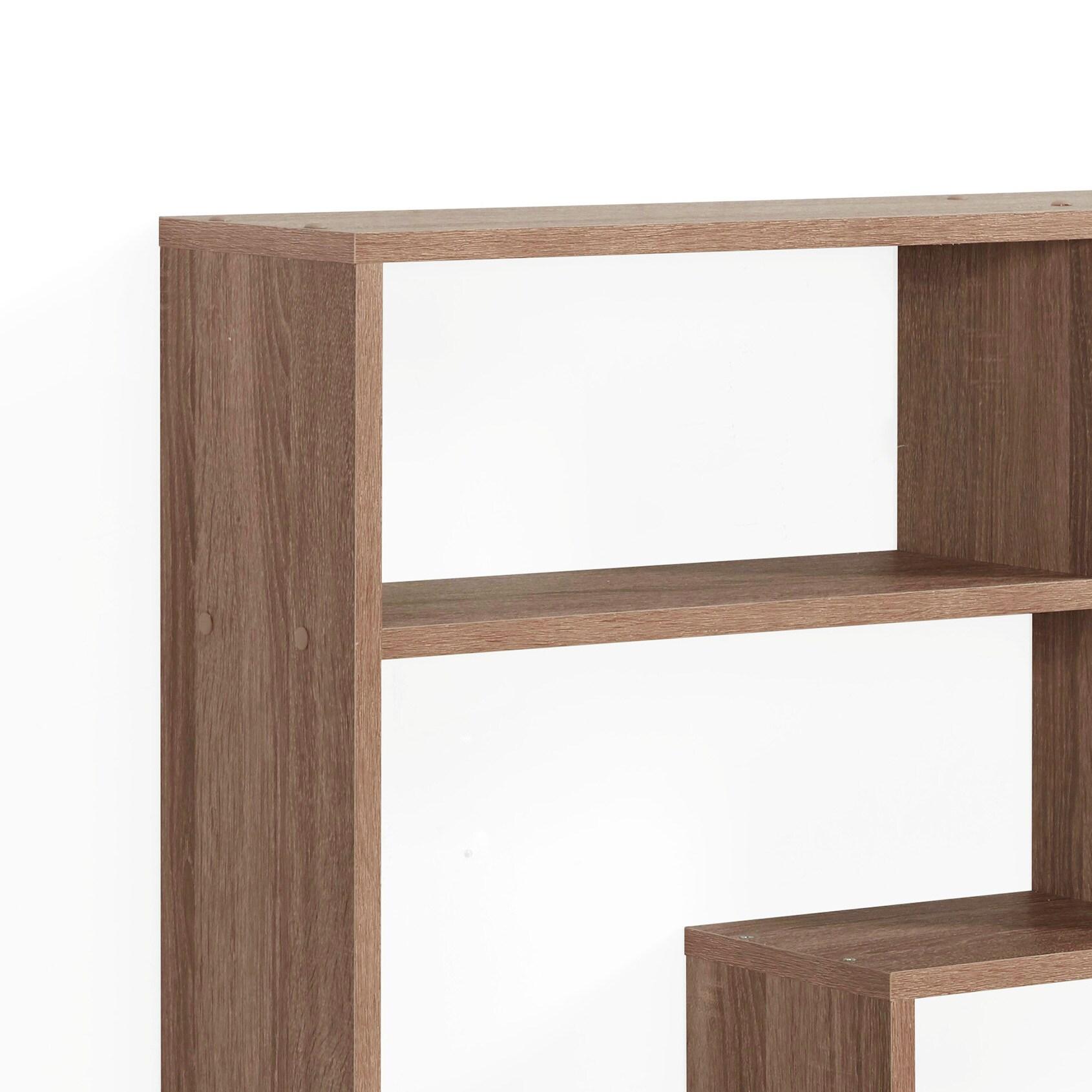 Danya B. 37" x 31.5" Rectangular Shelf Unit Brown: Laminated MDF Storage, 8 Compartments, Includes Mounting Hardware