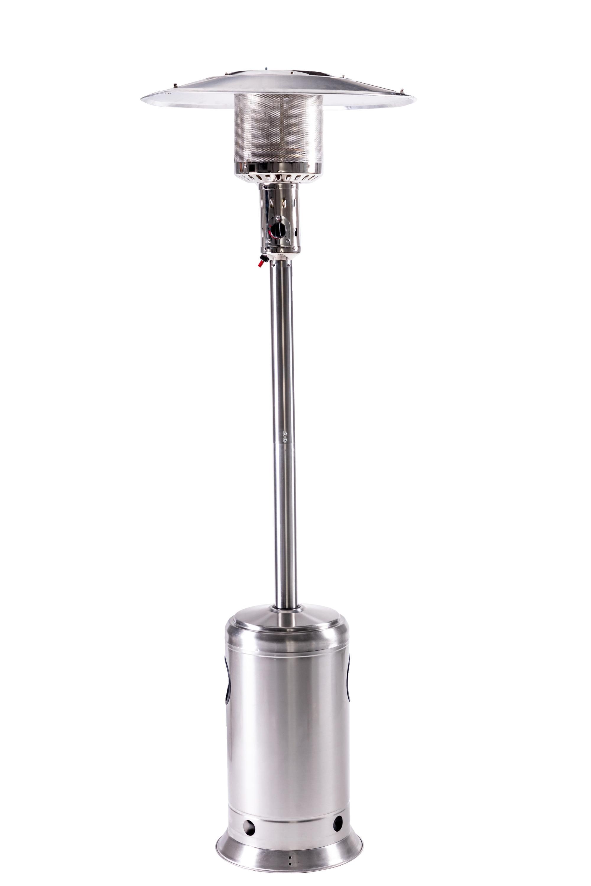 Stainless Steel 88-Inch Propane Patio Heater with Wheels