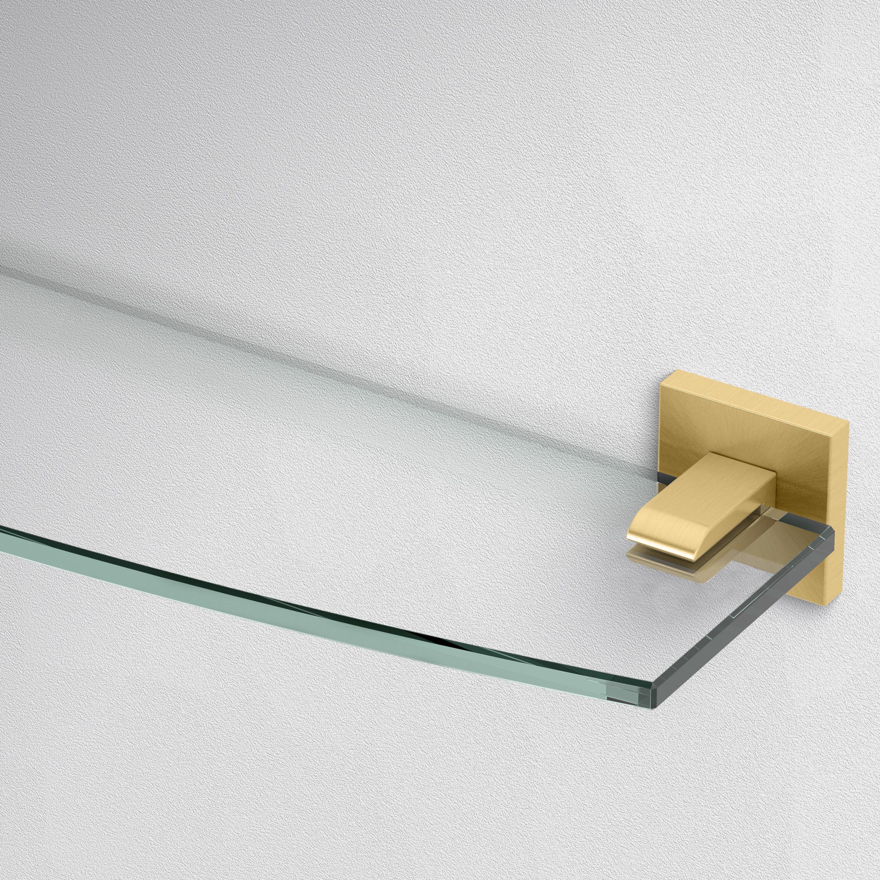 Gatco 4066 Elevate Vanity Glass Shelf, Brushed Brass