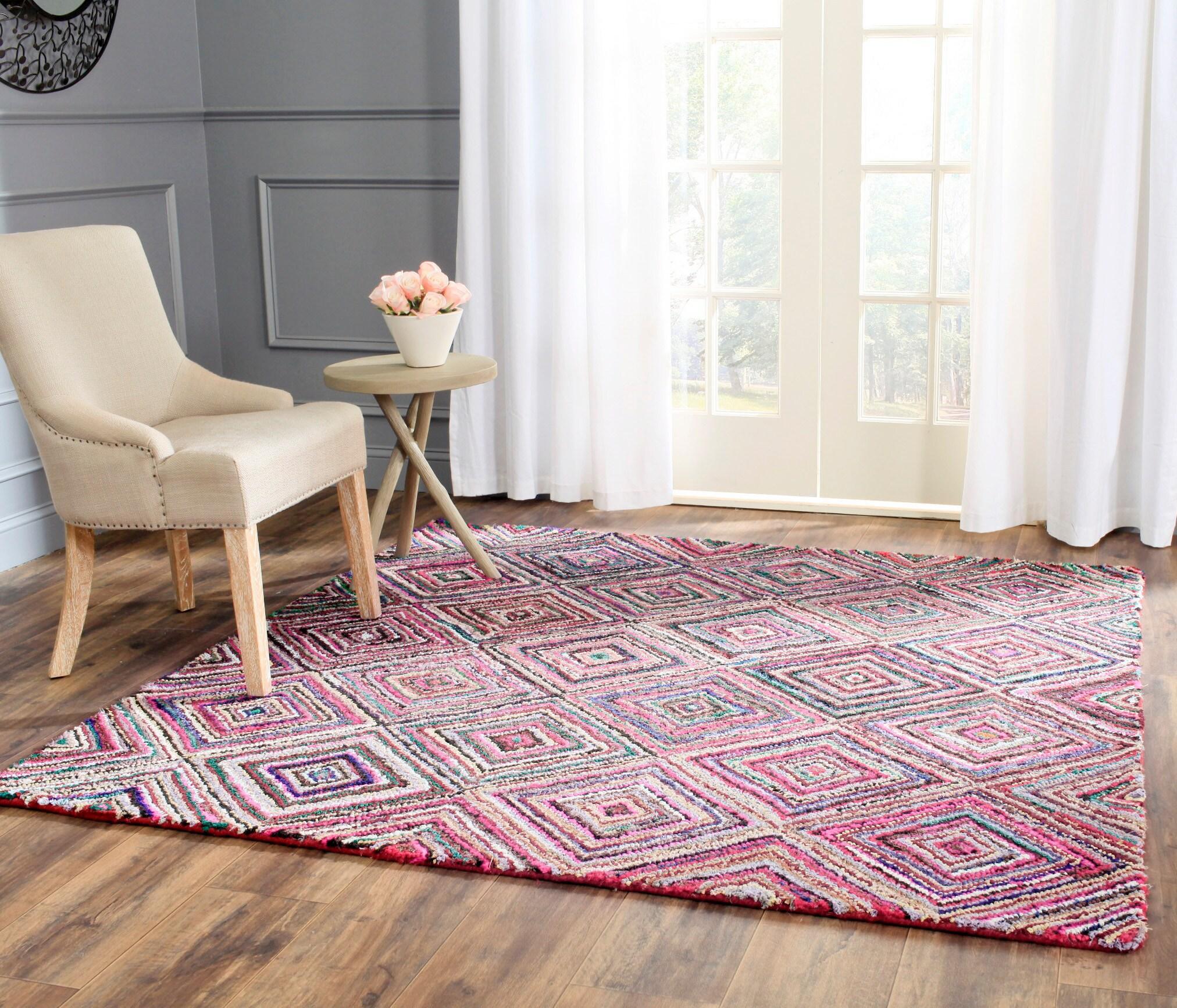 Nantucket NAN317 Hand Tufted Area Rug - Multi - 8'x8' - Safavieh.