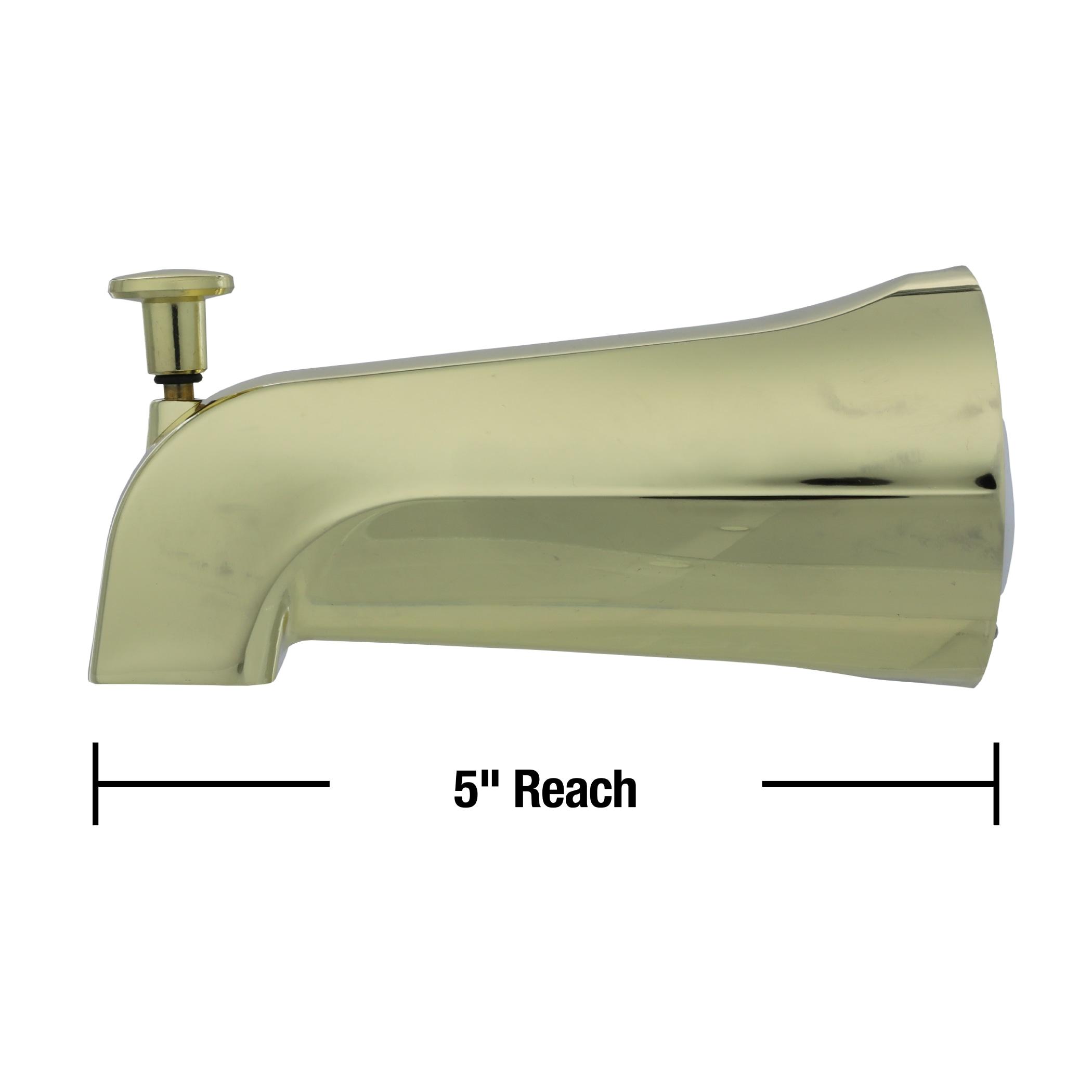 Danco 70-89265 Universal Tub Spout with Diverter, Polished Brass