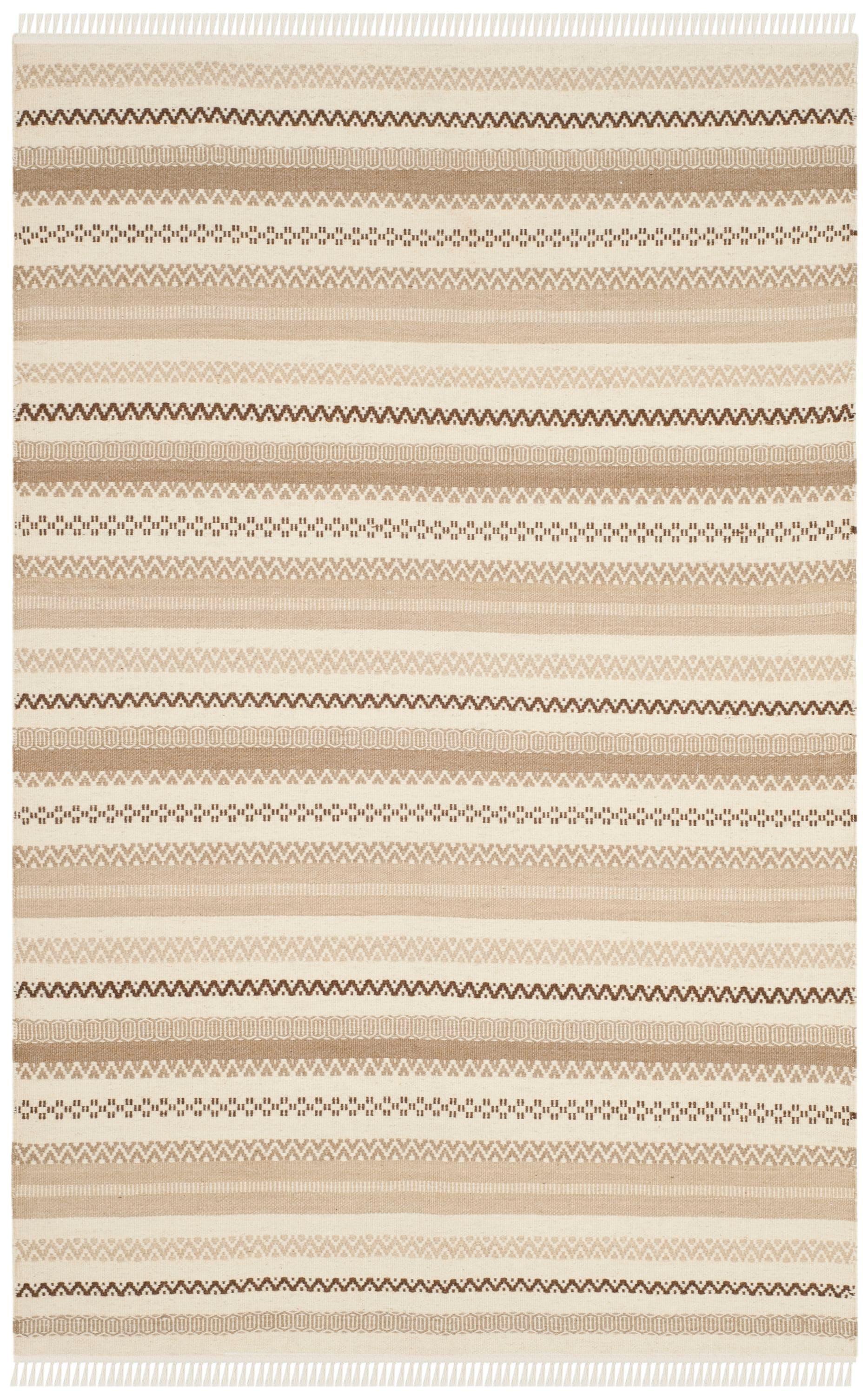 Kilim KLM101 Hand Woven Area Rug - Beige - 4'x6' - Safavieh.