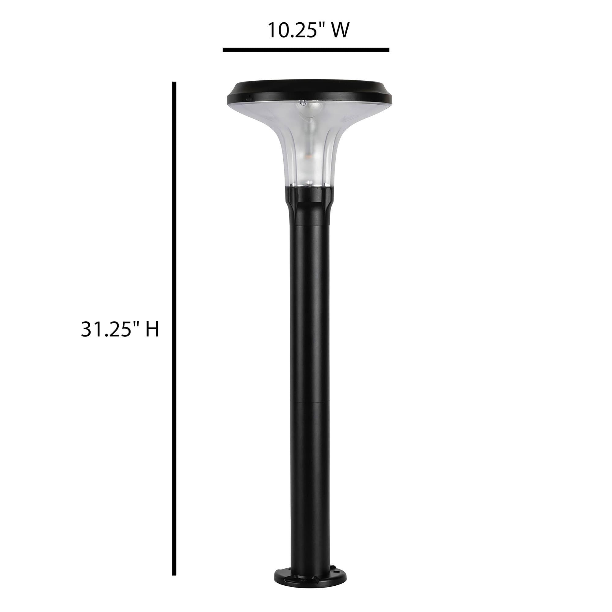 Vantage Solar Commercial Graded Black Warm White LED Pathway Bollard Light