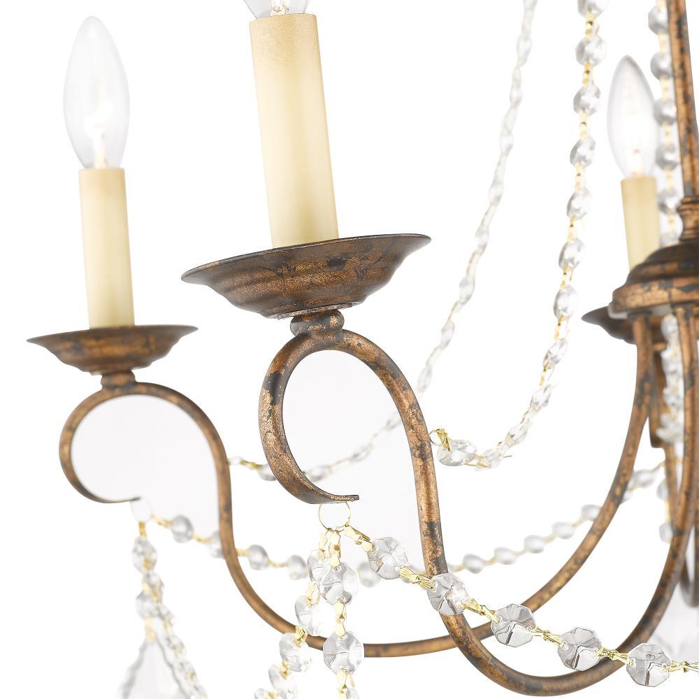 Livex Lighting Pennington 5 - Light Chandelier in  Hand Applied Venetian Golden Bronze