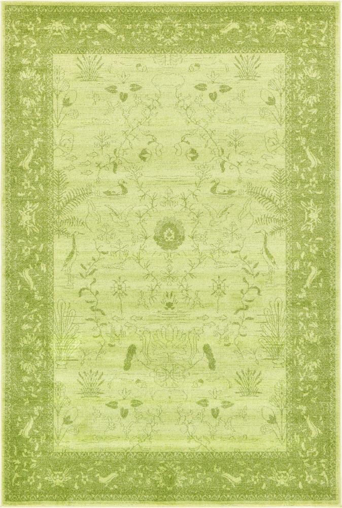 Unique Loom 6' 1 x 9' 0 Light Green La Jolla Floral Area Rug