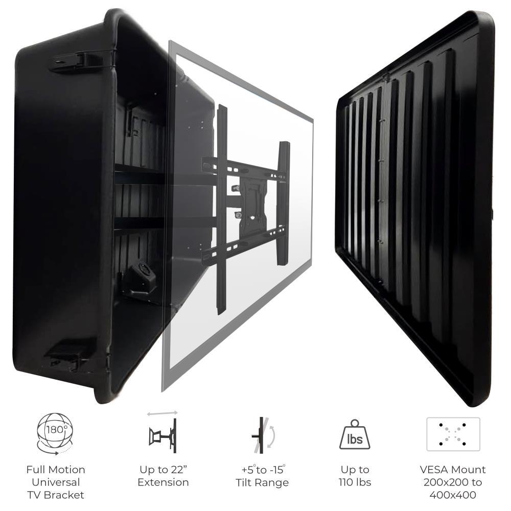 Storm Shell Black OUTDOOR TV ENCLOSURE