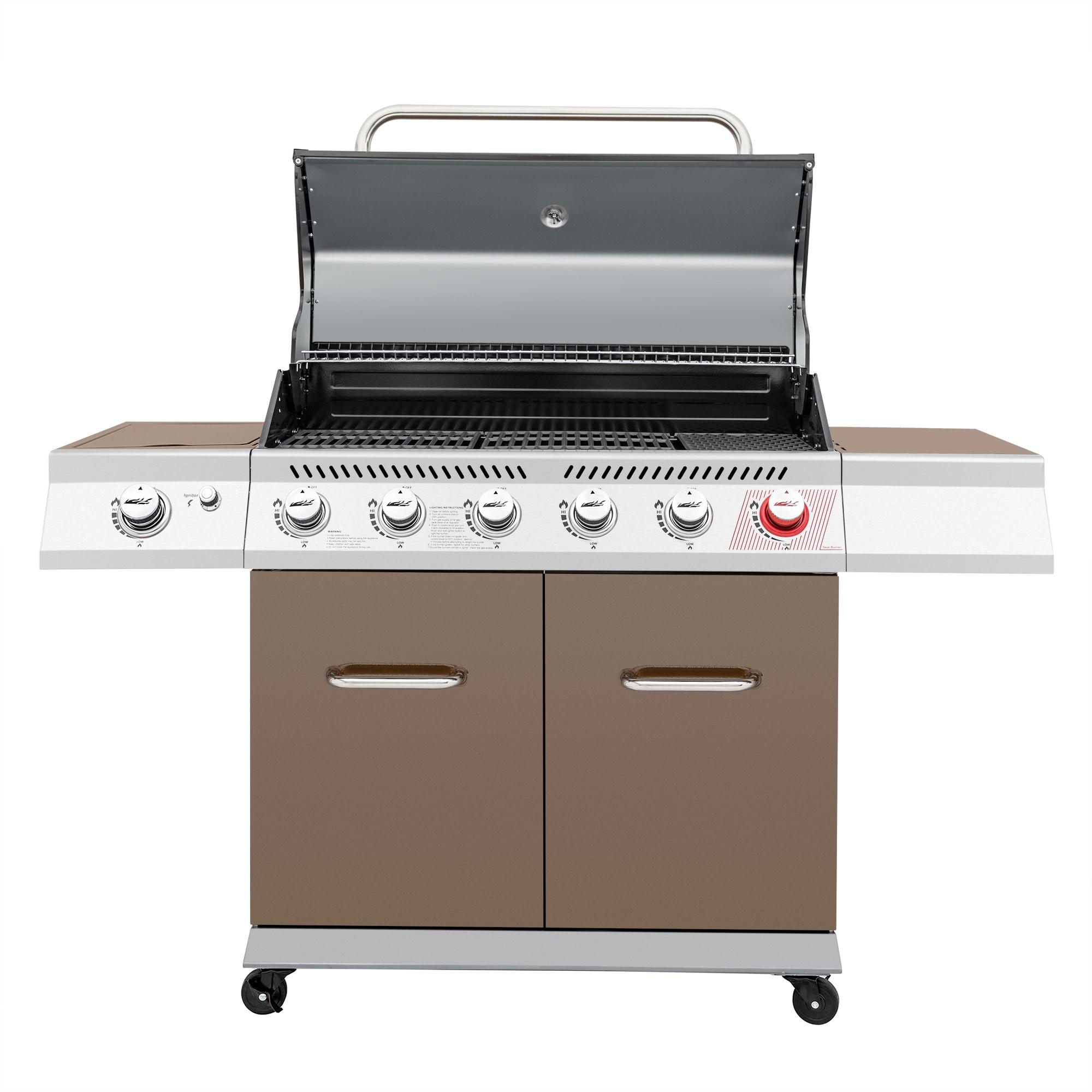 Royal Gourmet 6 - Burner Freestanding Liquid Propane 74000 BTU Gas Grill with Cabinet
