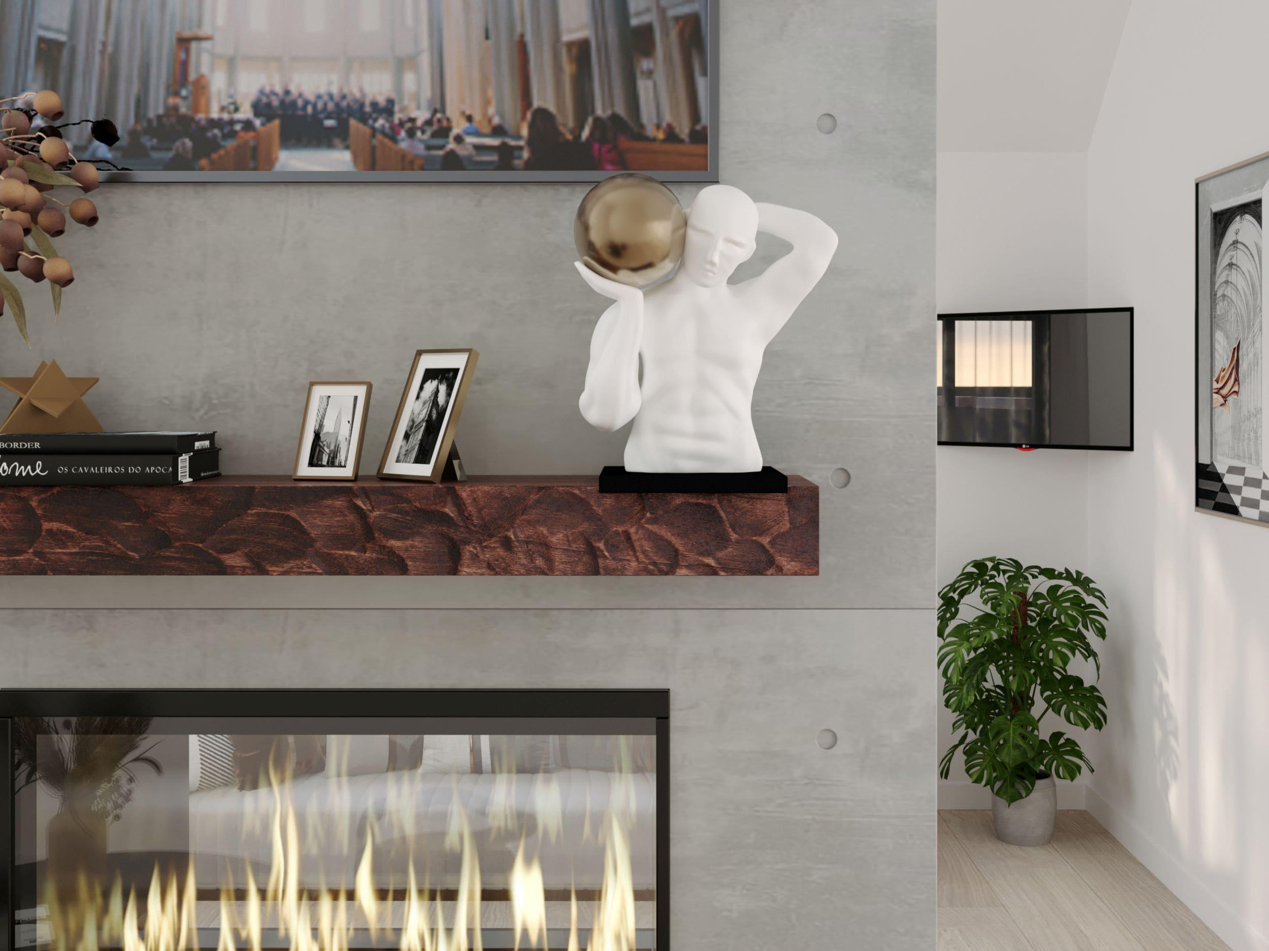 Dogberry Collections Modern Farmhouse Fireplace Shelf Mantel