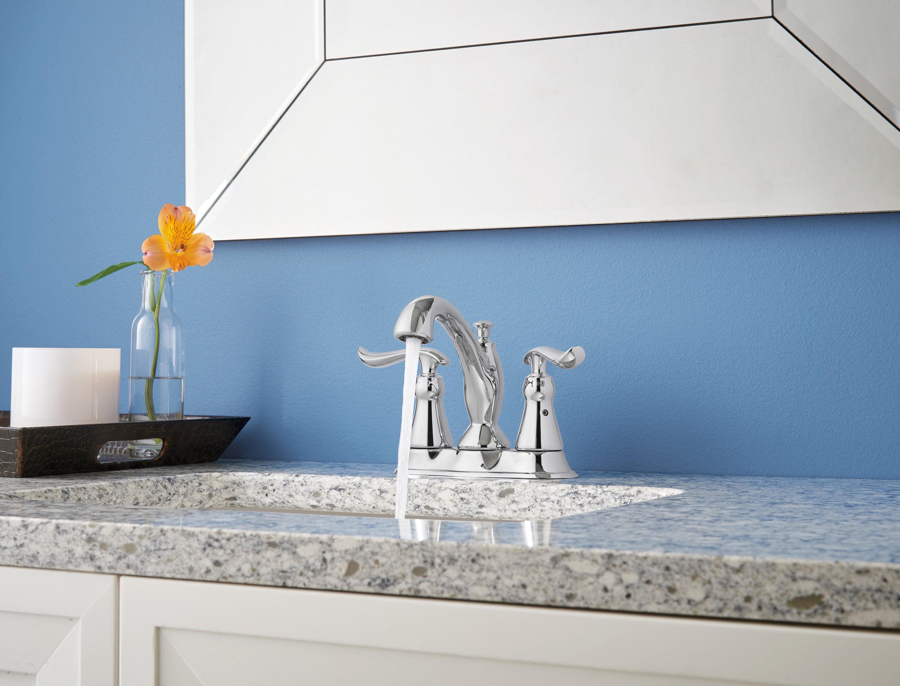 Linden Centerset Bathroom Faucet with Drain Assembly, 2-handle Bathroom Sink Faucet