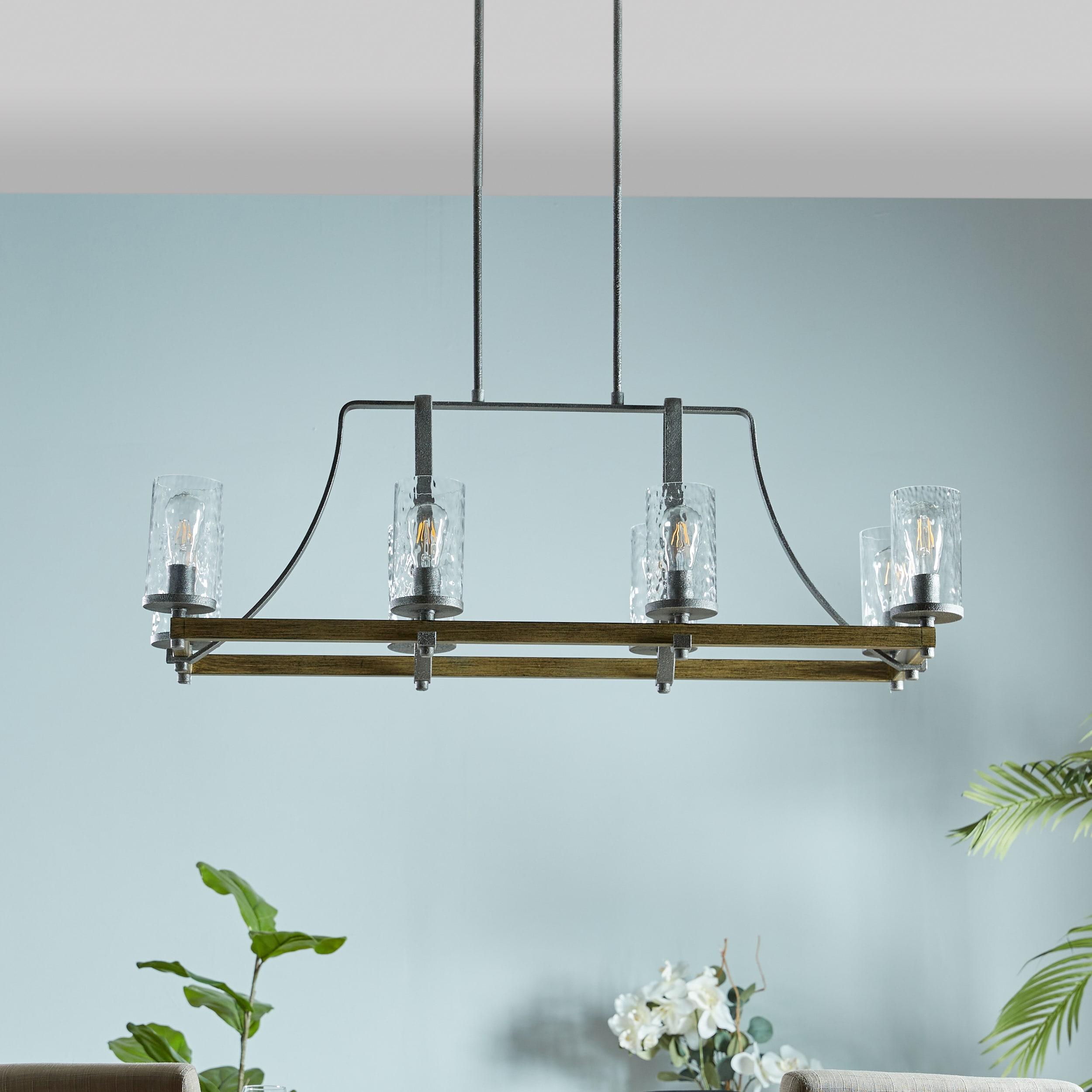 Steffens Wood & Iron Linear Chandelier (46")