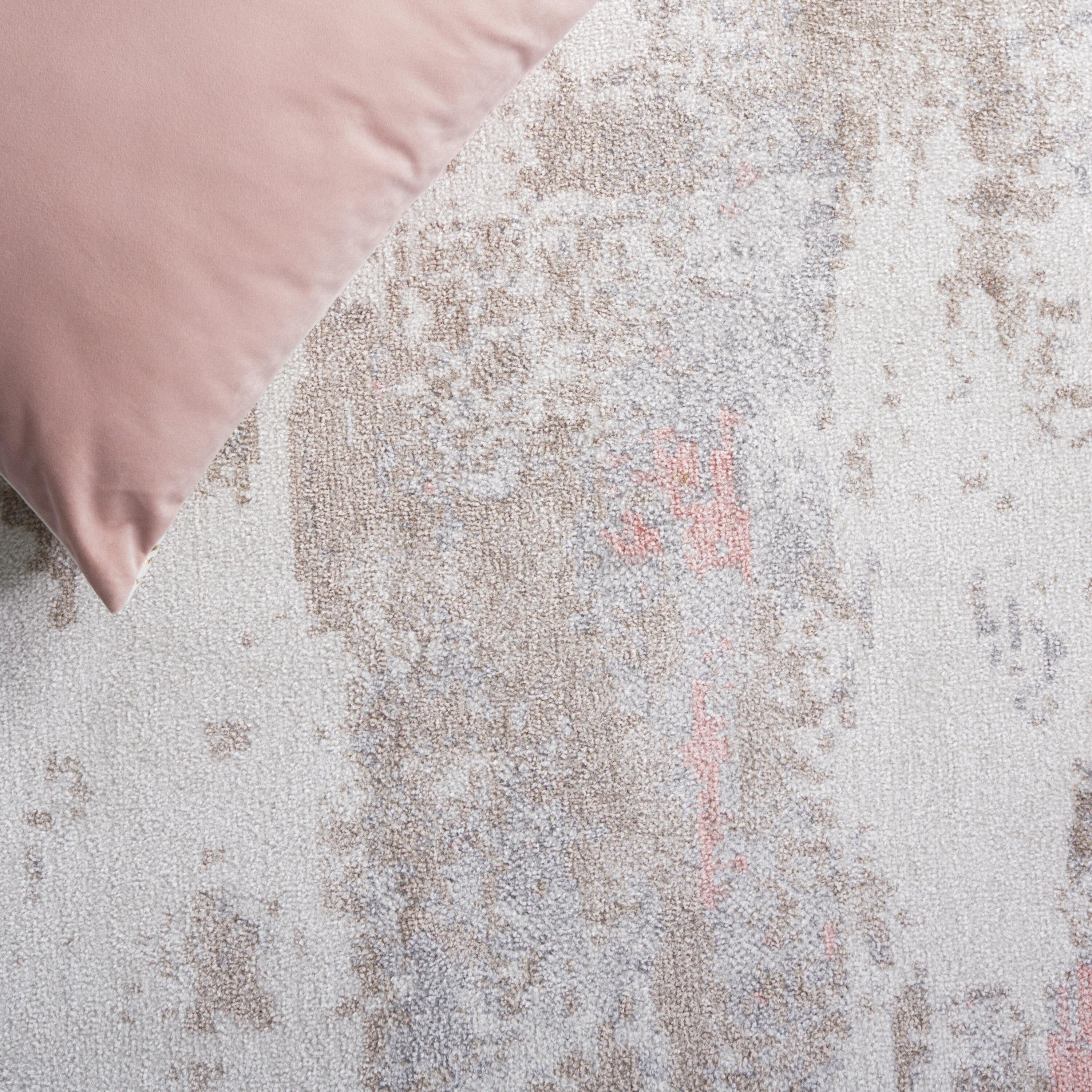Bayside BAY128 Power Loomed Indoor Machine Washable Runner Rug - Ivory/Grey Pink - 2'2"x8' - Safavieh