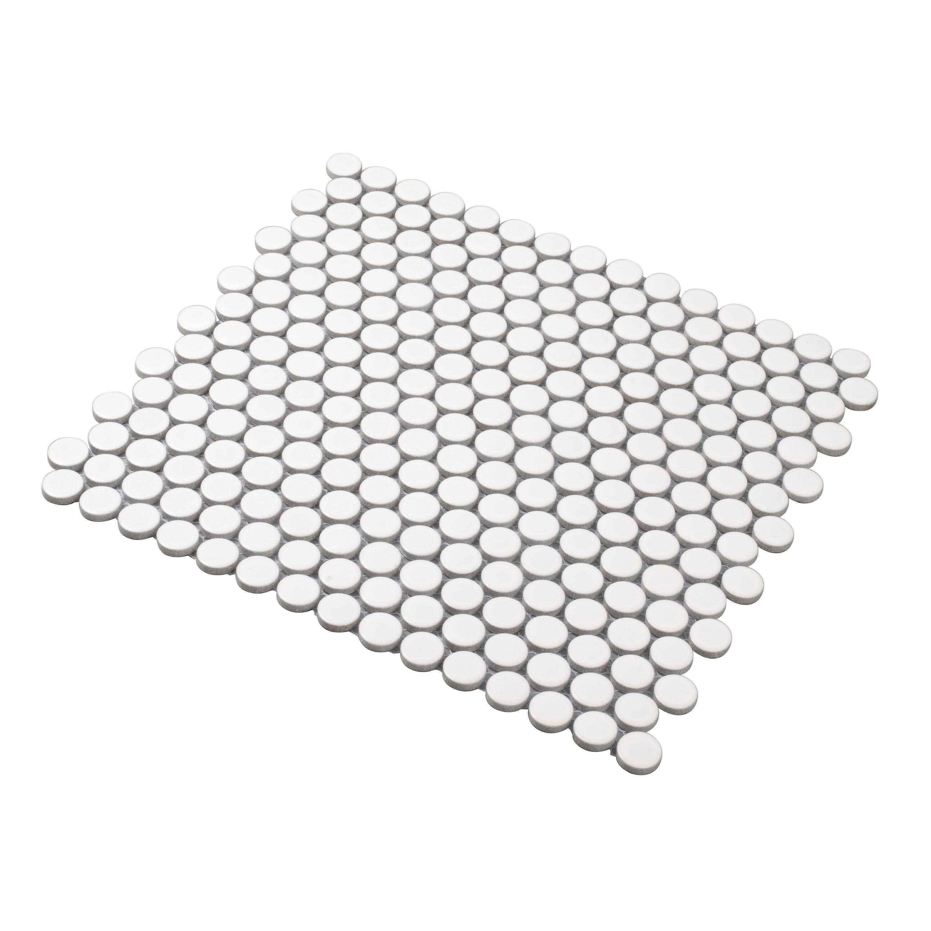 Cirkel 11.46'' W x 12.4'' L Porcelain Tile Mosaic Sheet