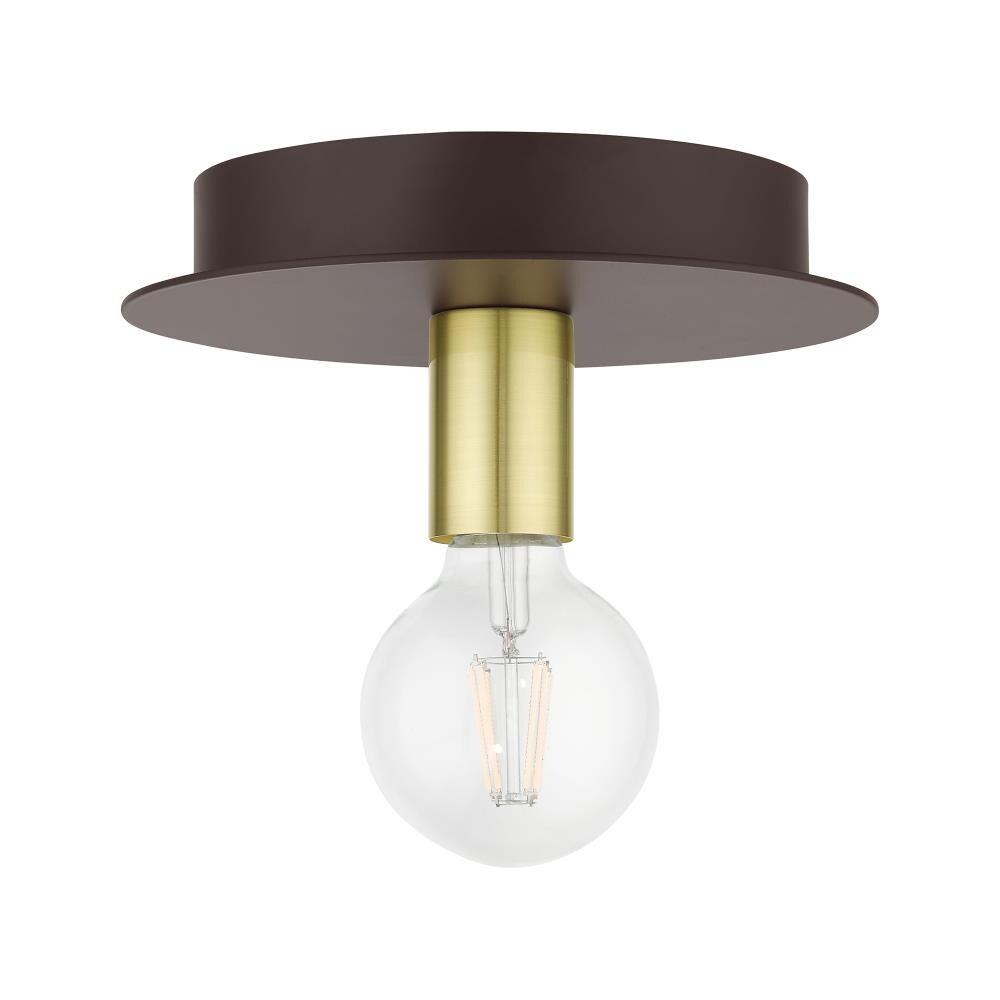 Livex Lighting Hillview 1 - Light Flush Mount in  Bronze