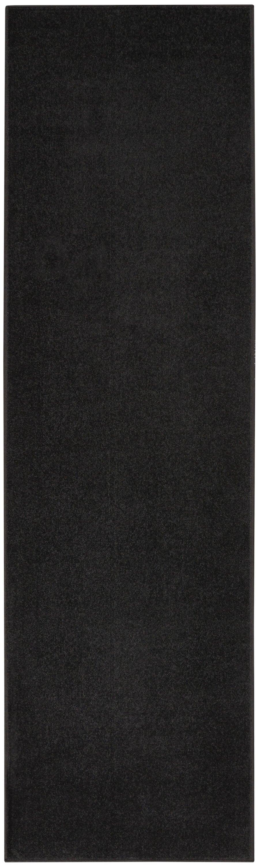 Nourison Essentials Easy Care Indoor Outdoor Area Rug - Black 2'2" x 10'