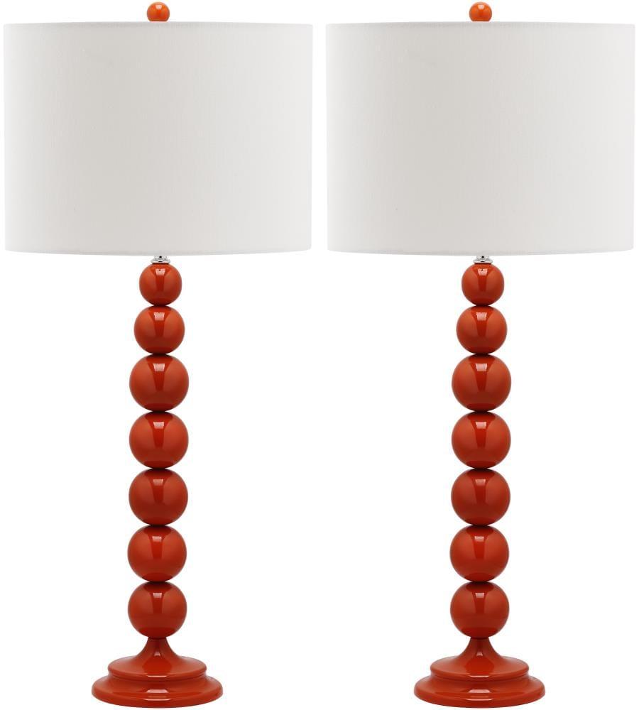 Jenna Stacked Ball Lamp (Set of 2) - Blood Orange - Safavieh.