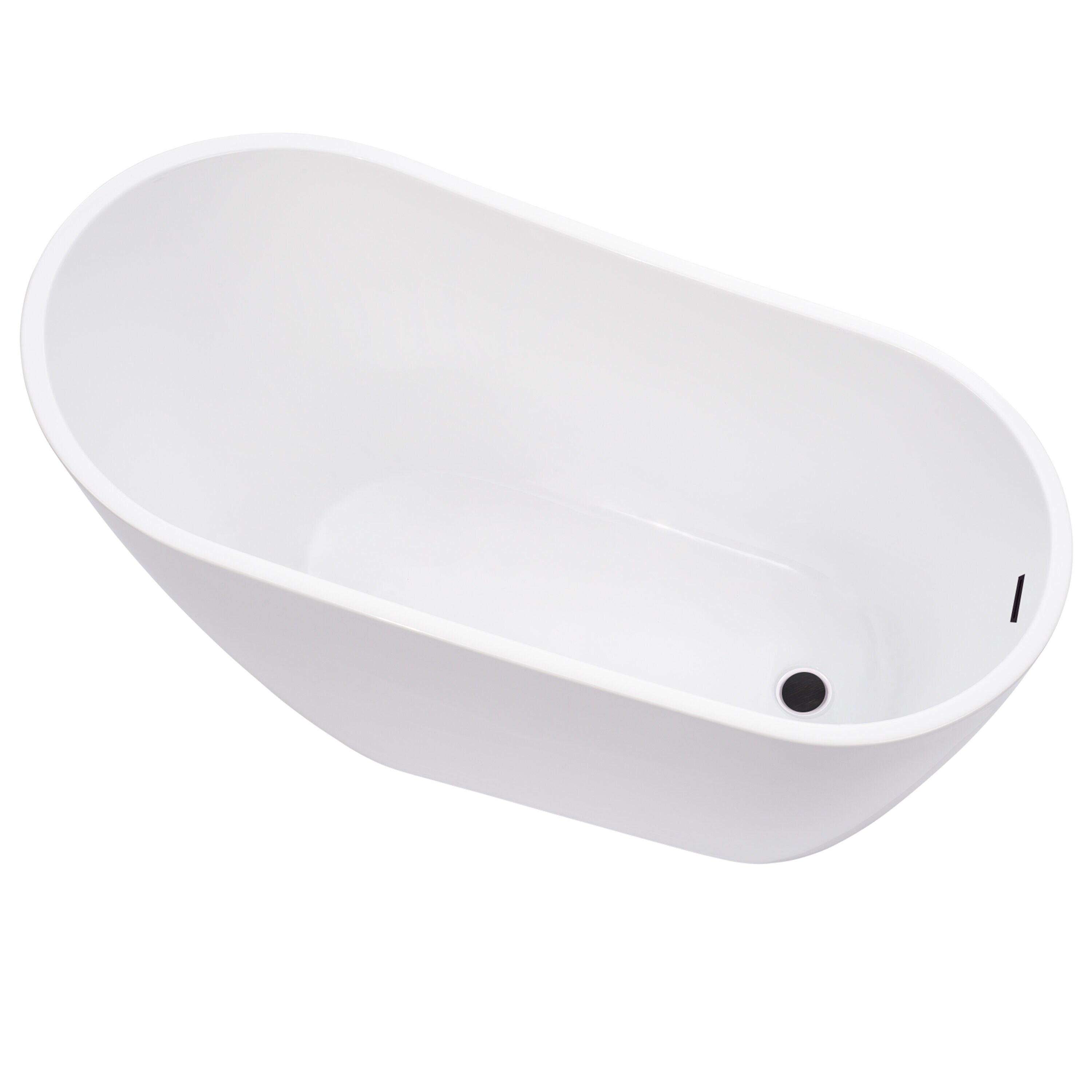 Cora 67" x 32" Freestanding Acrylic Bathtub