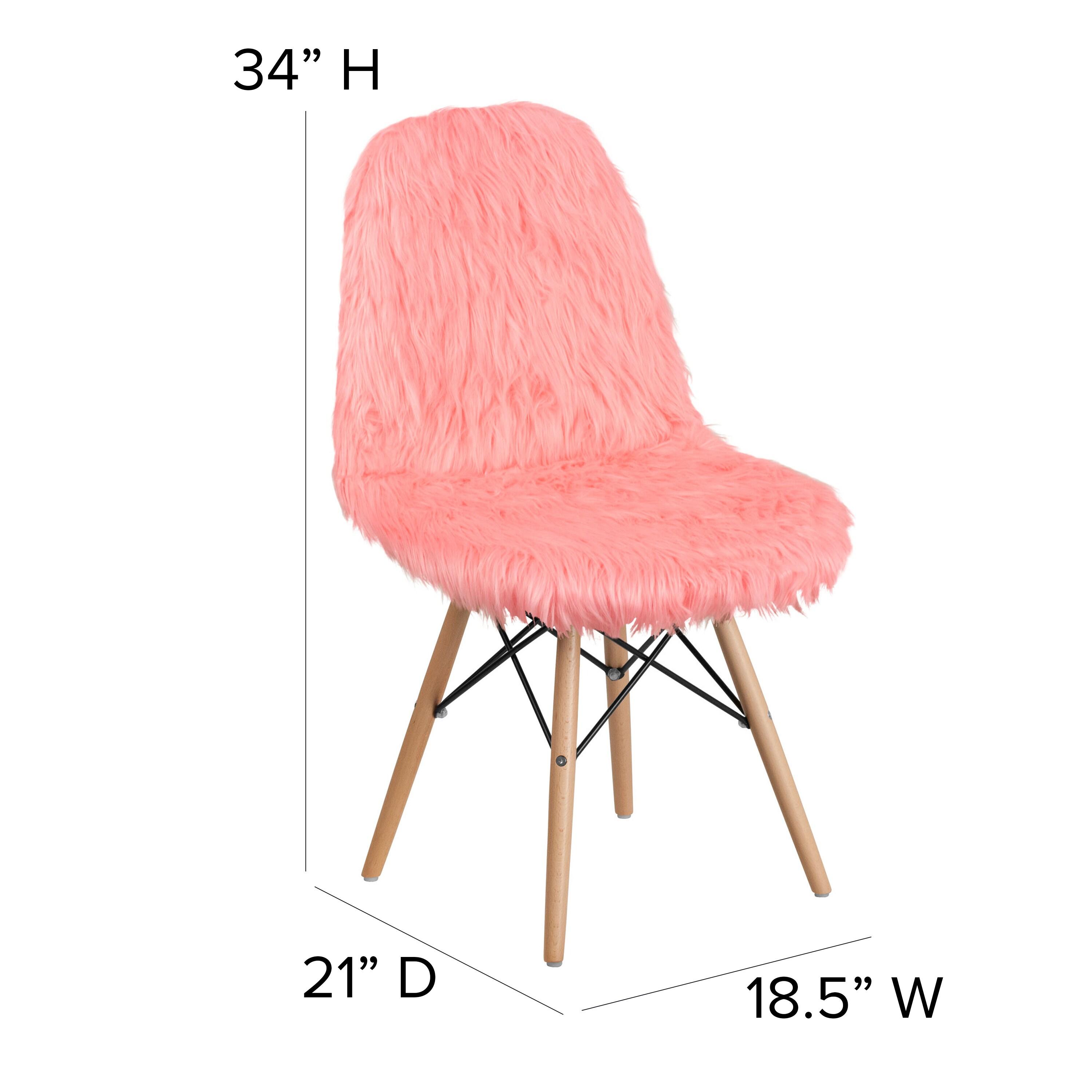 Flash Furniture Shaggy Dog Hermosa Pink Accent Chair