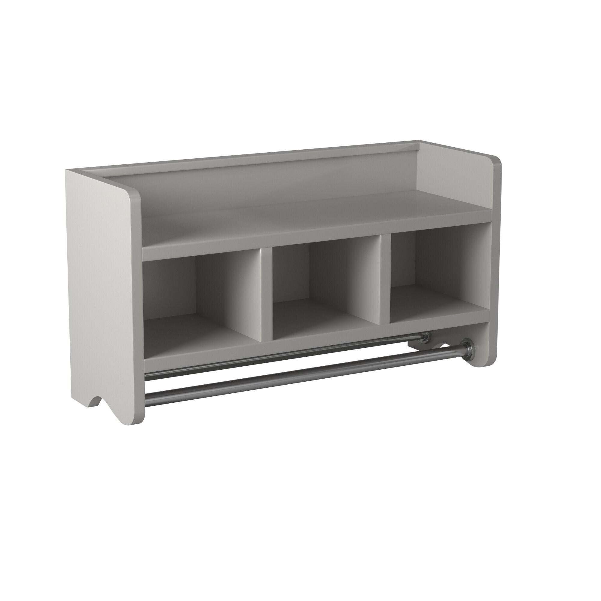 Decorative Wall Cabinet Gray 25" - Alaterre Furniture