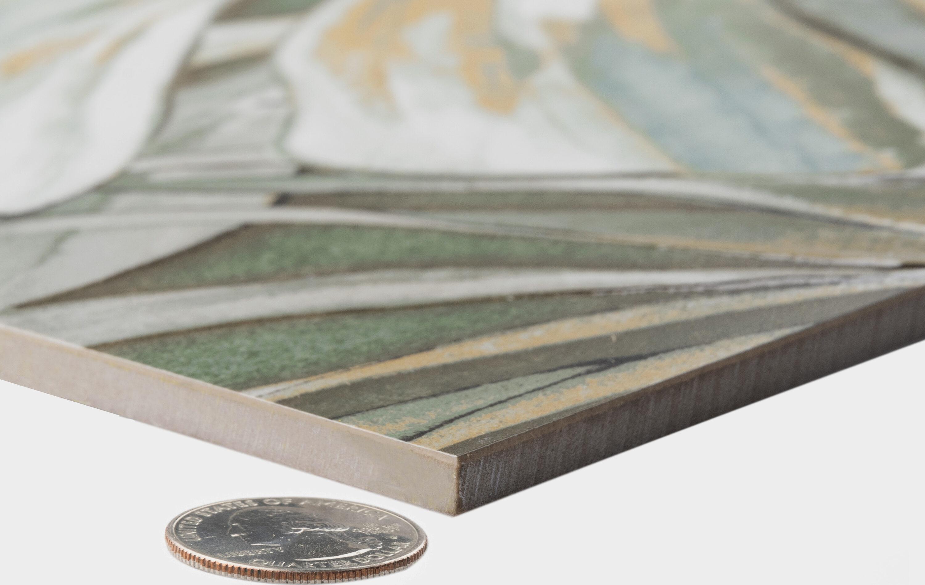 Parete Tropici 24" x 47" Porcelain Natural / Floral Wall & Floor Tile
