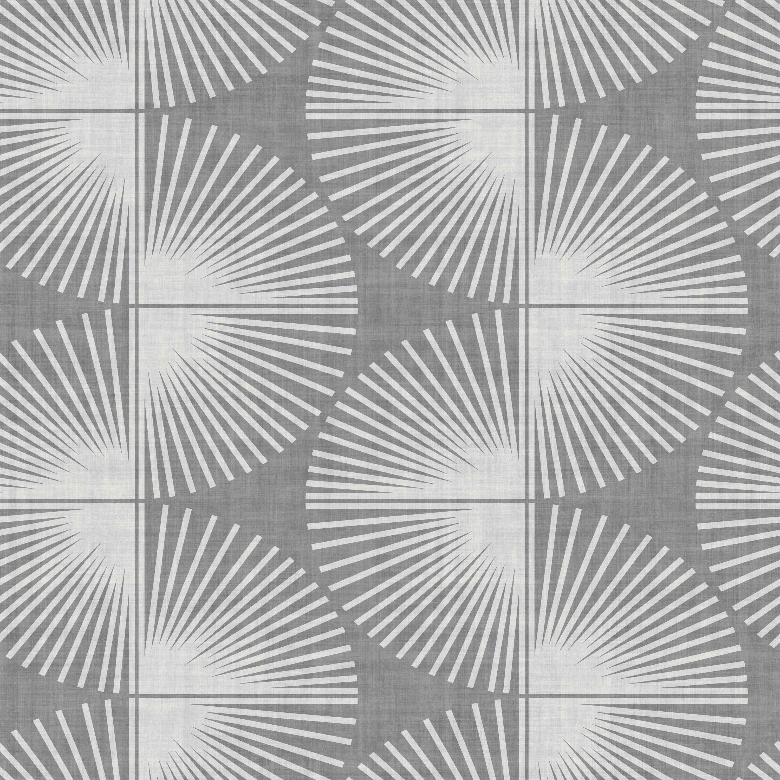 Nicole Miller Fluted Geo Smoke Peel & Stick Wallpaper