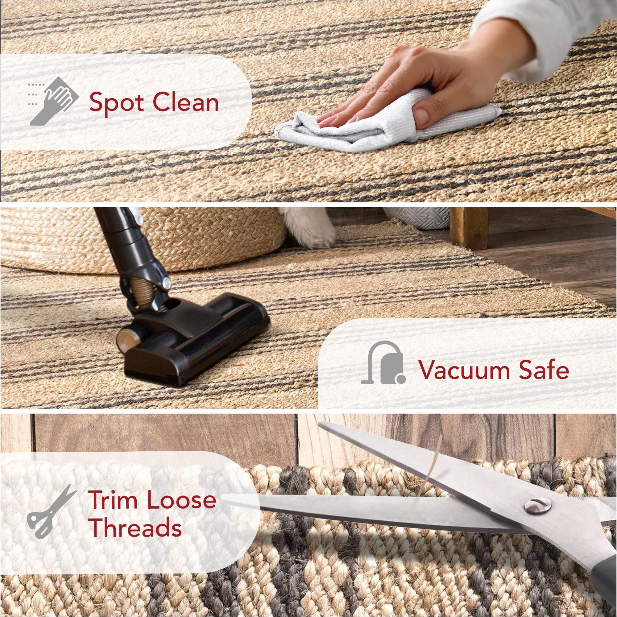 Beachcrest Home™ Natural Sycamore Striped Jute Area Rug
