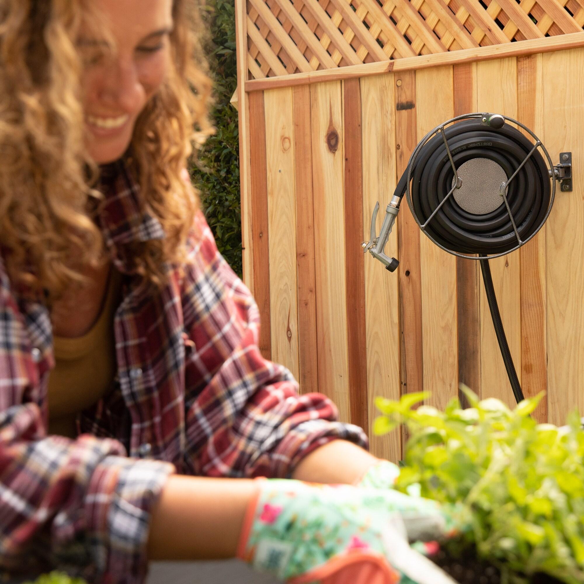 Yard Butler Yard Butler Mighty Reel Steel Wall Mounted Swivel Hose Reel - 75'