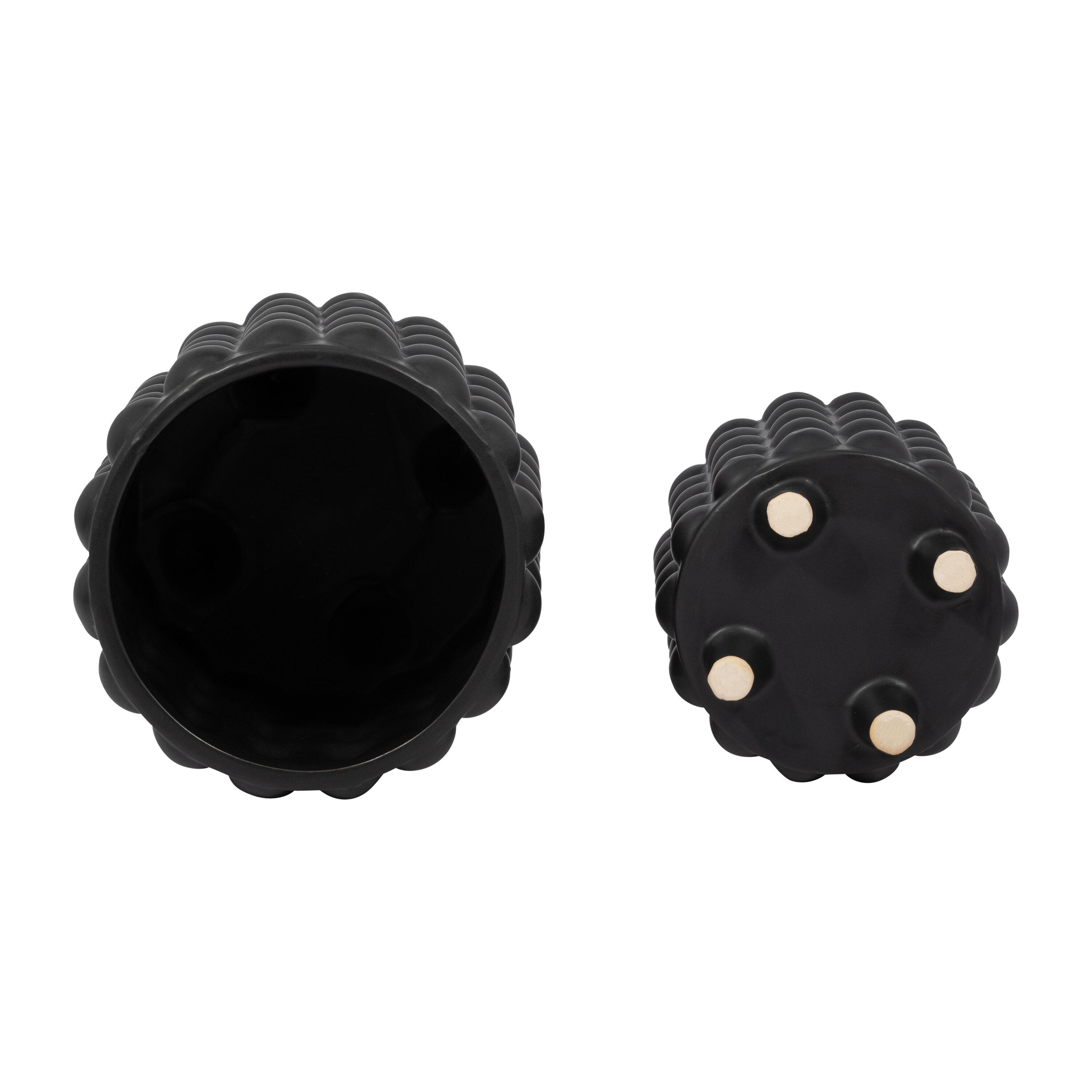 Joss & Main Ceramic Footed Planter Set of 2 Indoor and Outdoor & Reviews | Joss & Main