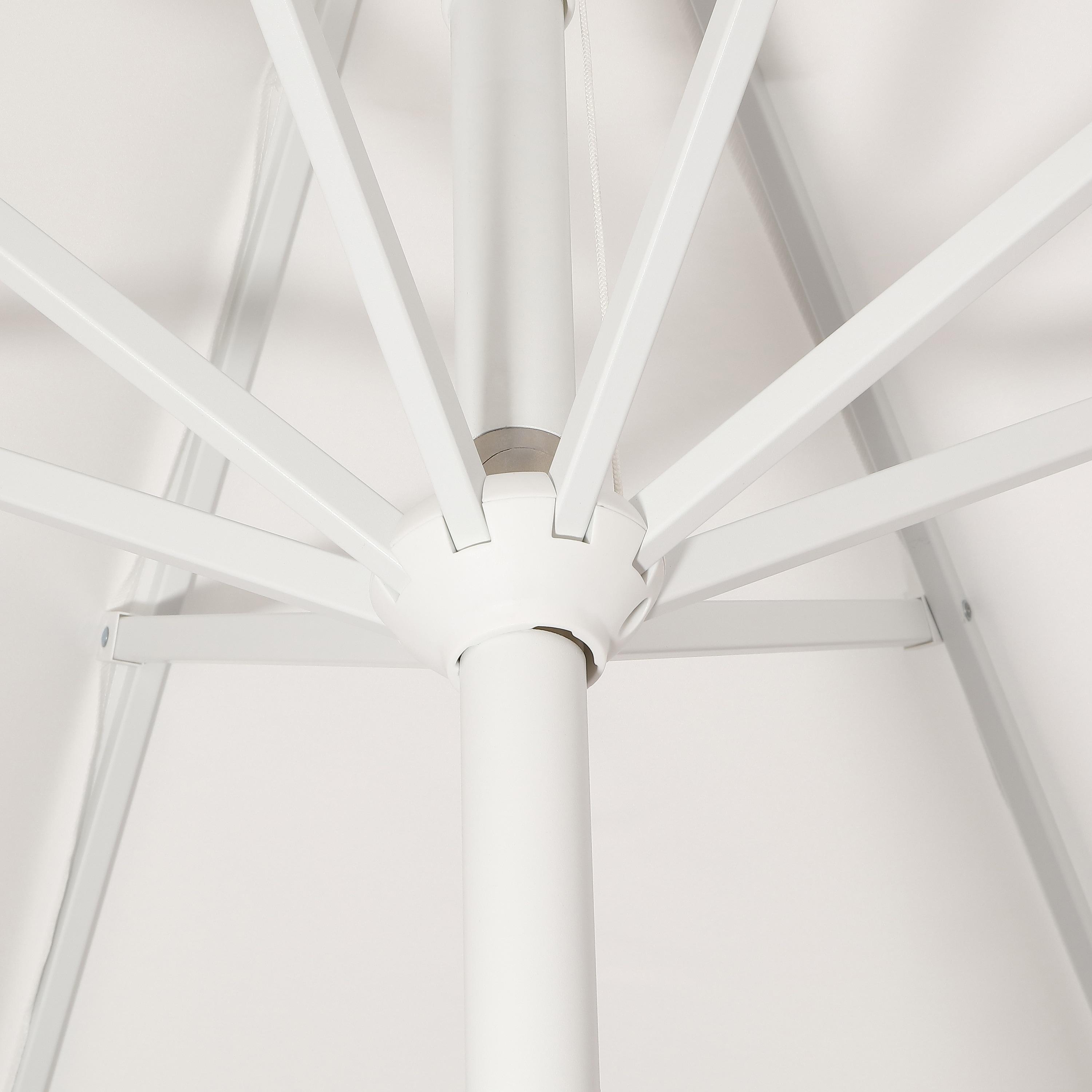 Arlmont & Co. Taveon 9 ft. Classic MidCentury Market Patio Umbrella with UV Protection, Auto-Tilt, and Crank | Wayfair
