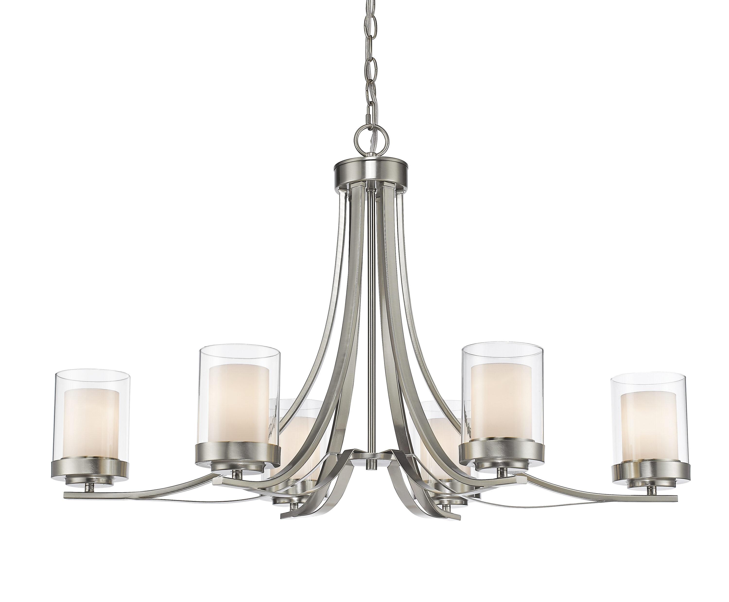 Z-Lite Willow 6 - Light Chandelier in  Brushed Nickel