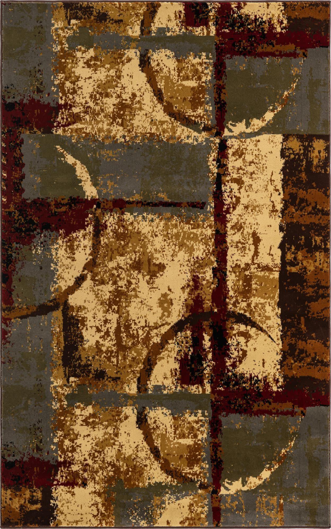 Unique Loom Barista Collection Area Rug - Catuai (5' 3" x 8' Rectangle Multi/Brown)