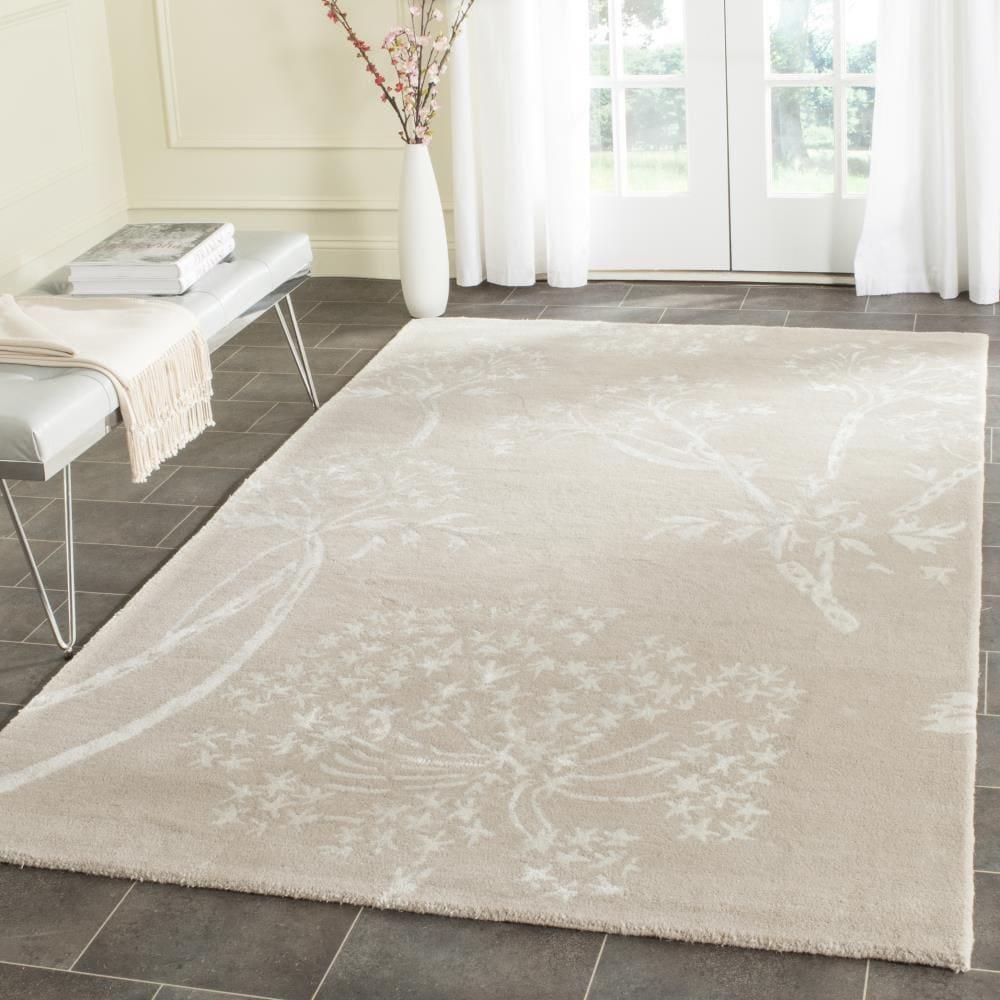 Bella BEL131 Hand Tufted Area Rug - Sand/Ivory - 5'x8' - Safavieh.