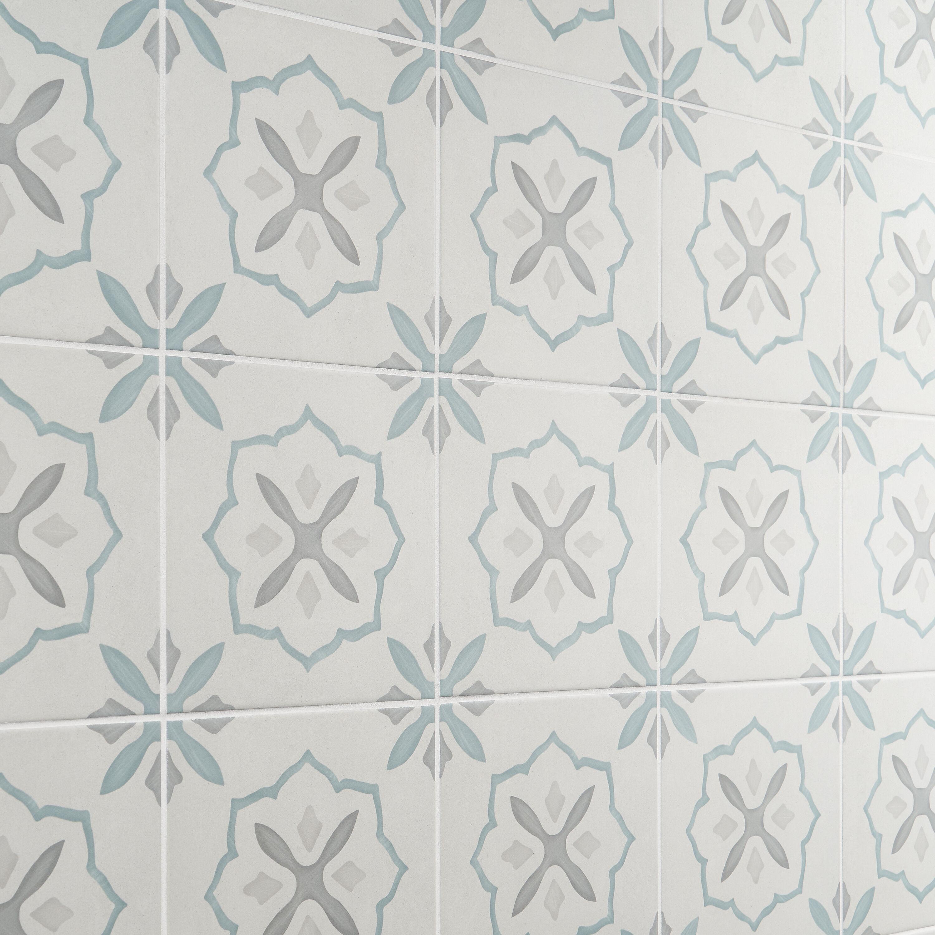 Plumeria 8.77" x 8.77" Matte Porcelain Tile