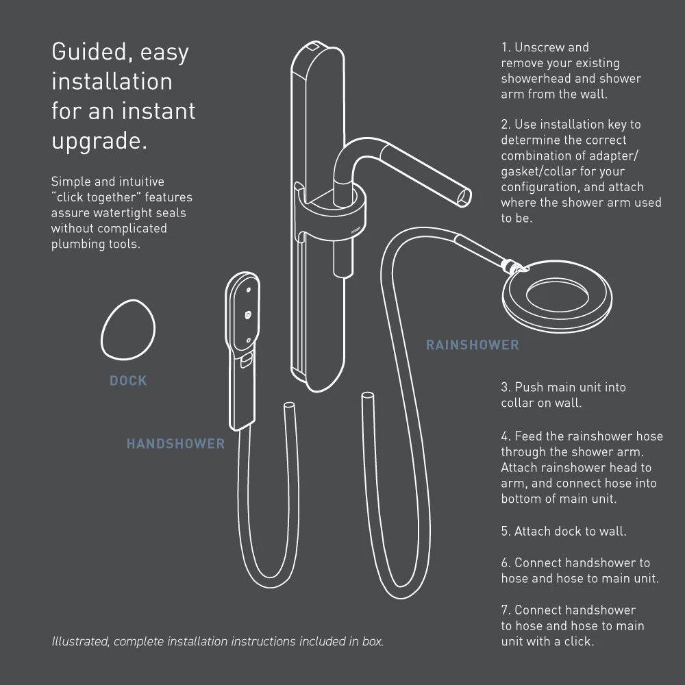 Moen N207C0Bl Matte Black Two-Function 7.9" Diameter Head Standard With Handshower