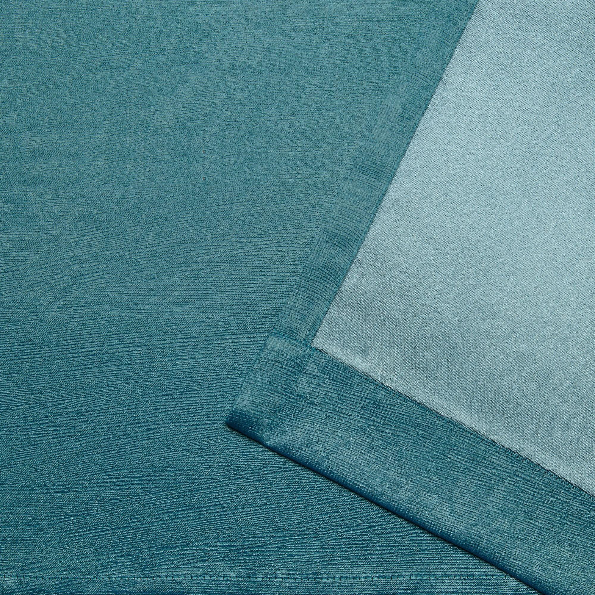 Set of 2 63"x52" Oxford Textured Sateen Thermal Room Darkening Grommet Top Window Curtain Panel Teal - Exclusive Home