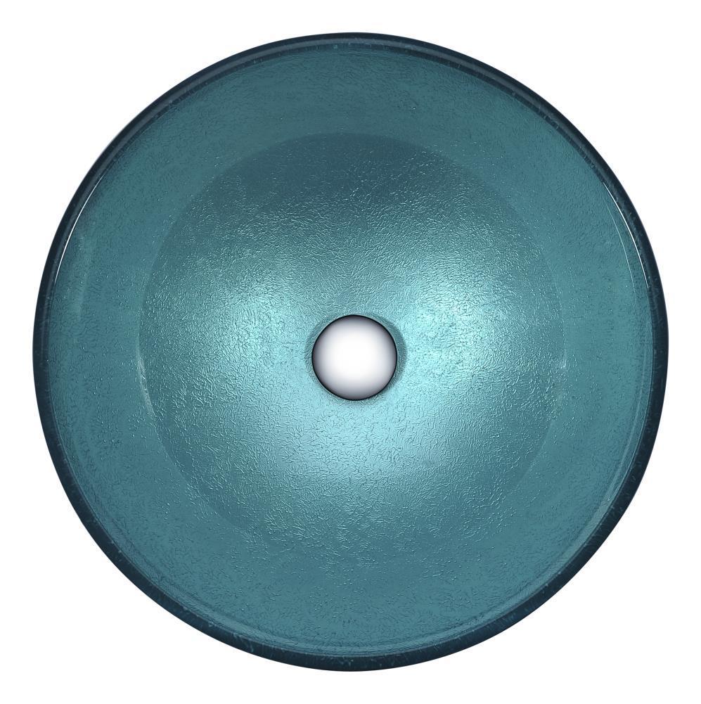 Anzzi  Posh Series Deco-Glass Vessel Sink in Coral Blue