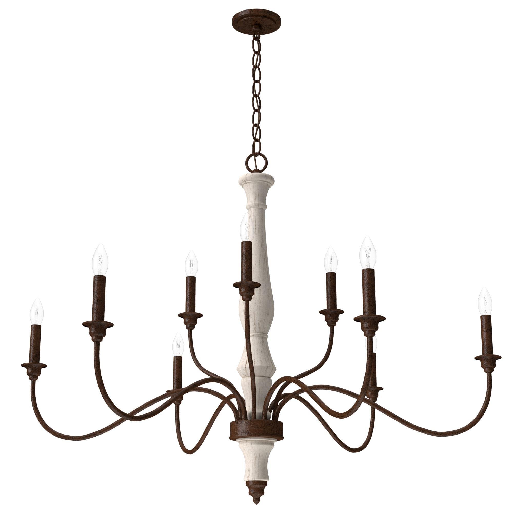 Hunter Fan Teren 9 - Light Candle Style Tiered Chandelier