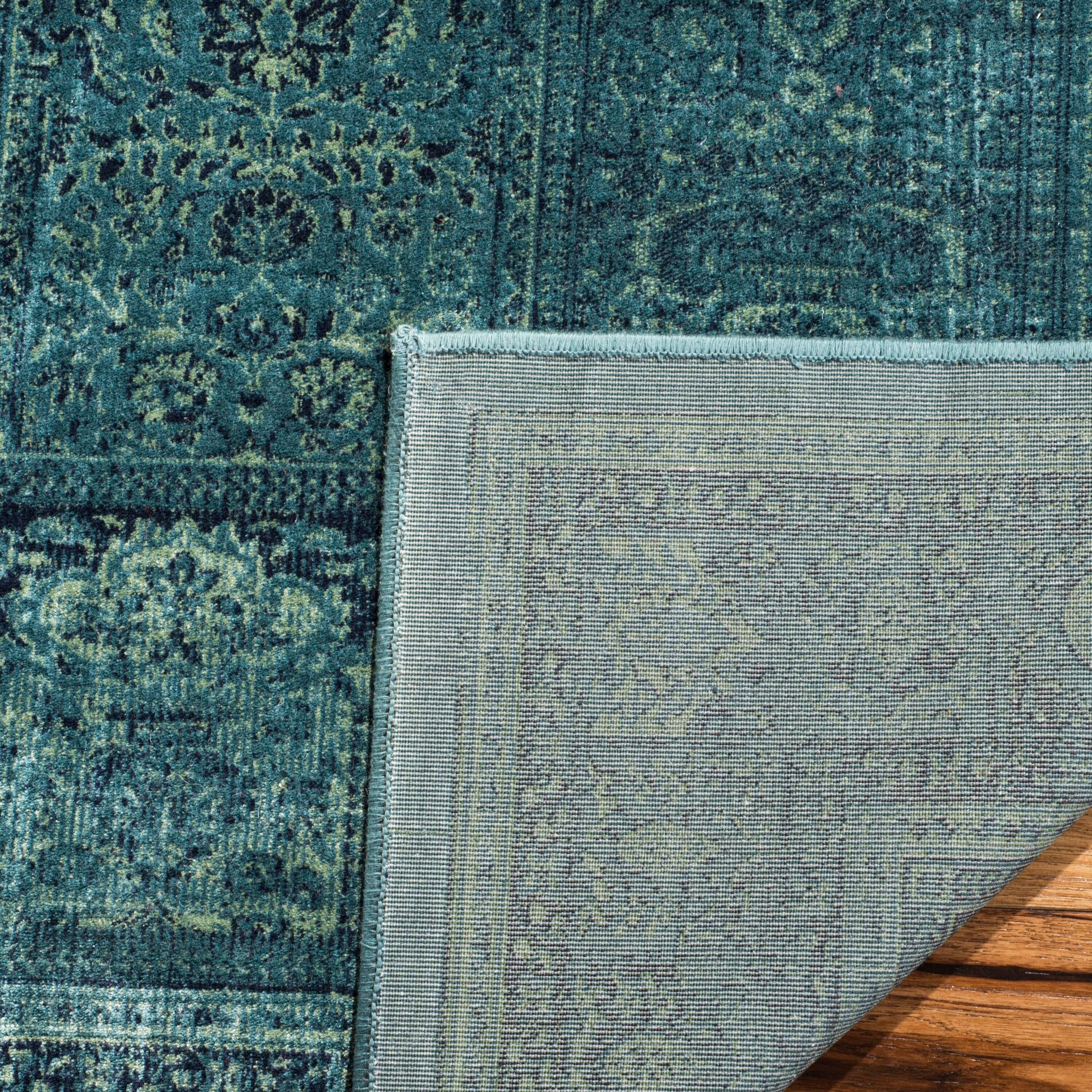 Vintage VTG127 Power Loomed Indoor Area Rug - Turquoise/Multi - 8'9"x11'9" - Safavieh.