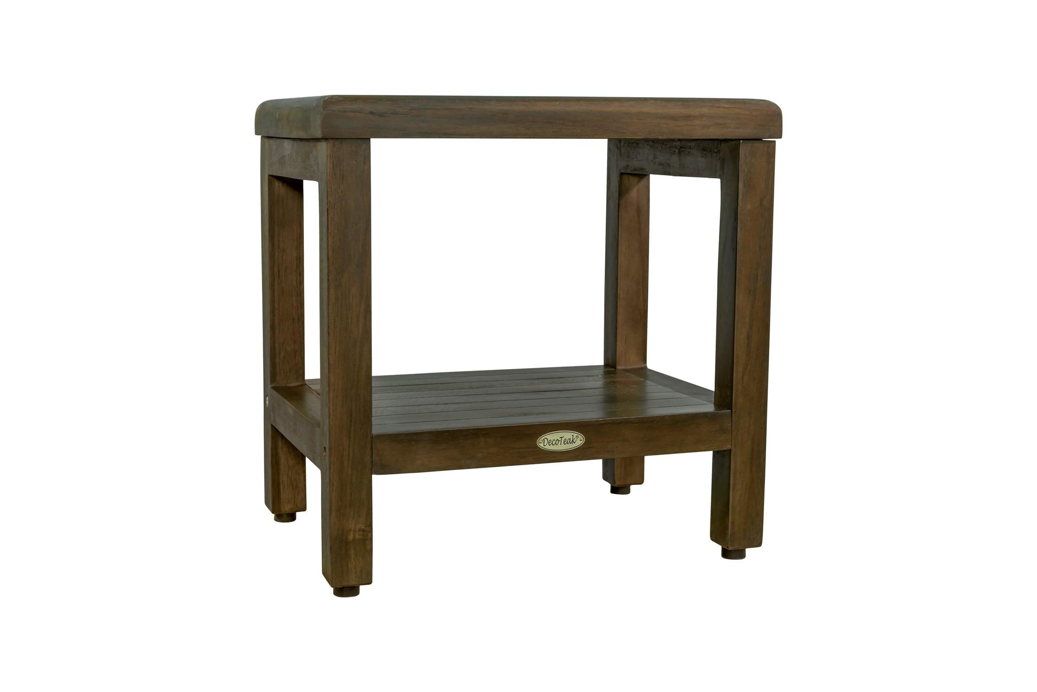 Decoteak Eleganto, Teak Shower Bench, Teak Wood Shower Bench, Teak Shower Bench, Teak Shower Stool
