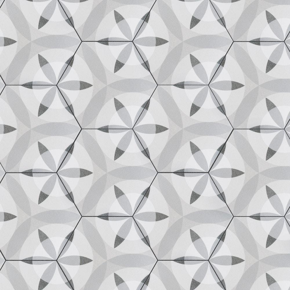 Hexatile 7"x 8" Porcelain Moroccan Wall & Floor Tile