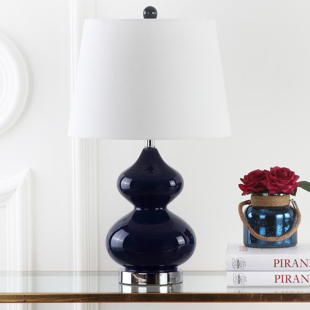Eva Double Gourd Table Lamp (Set of 2) - 24 Inch Height - LIT4086 - Navy - Safavieh