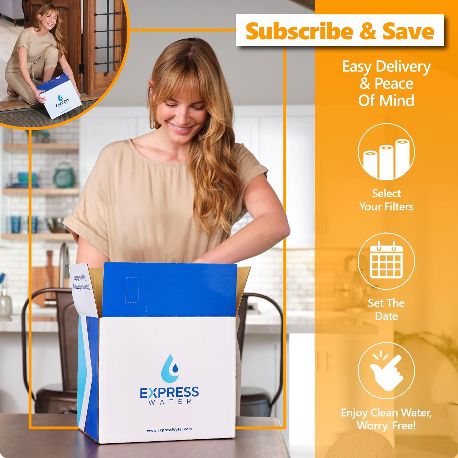 Express Water – 6 Month Reverse Osmosis and Under Sink System Replacement Filter Set – 3 Filters with Carbon (GAC, ACB) and Sediment (SED) – 10 inch Size Water Filters