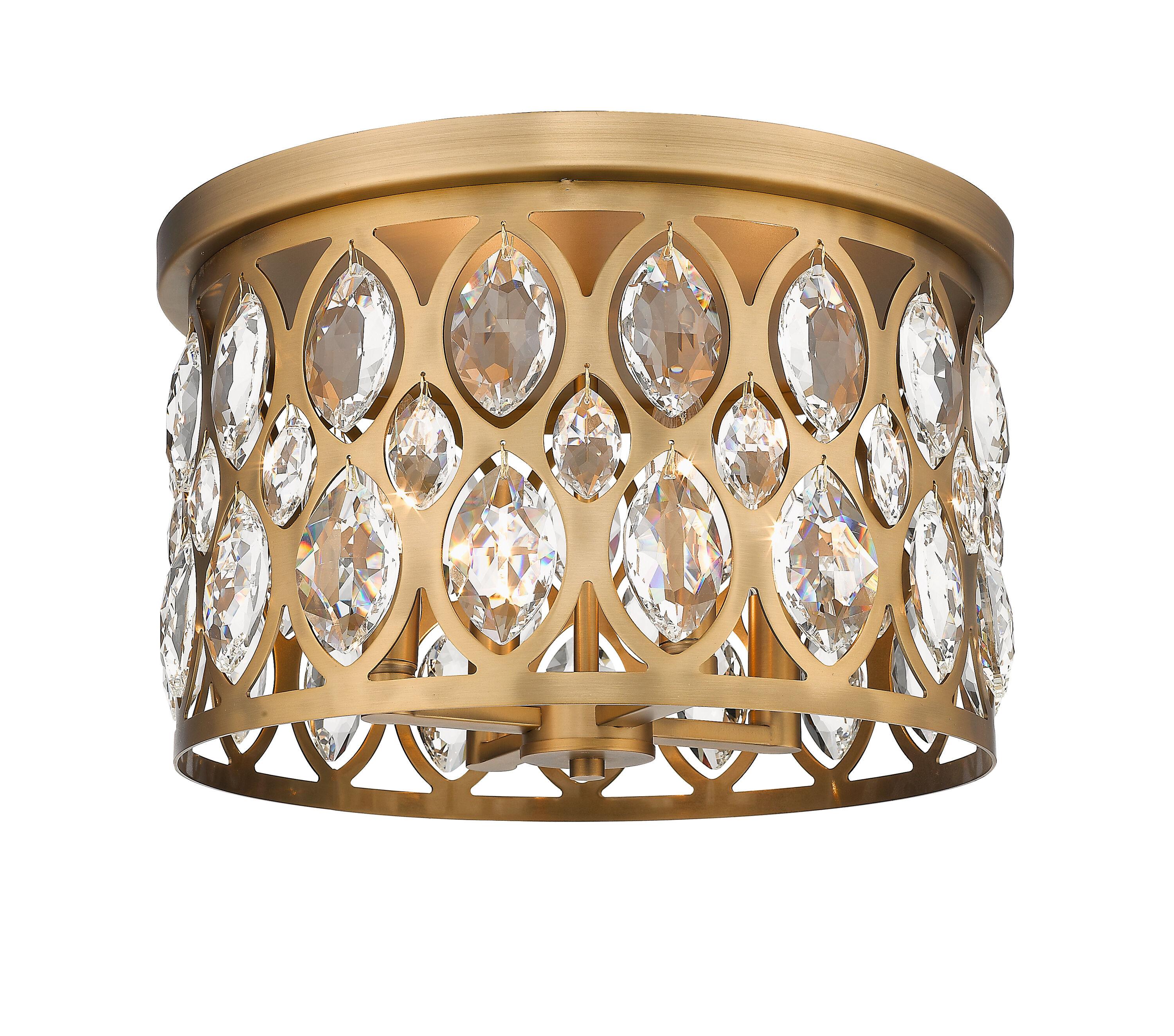 Z-Lite Dealey 4 - Light Flush Mount in  Heirloom Brass