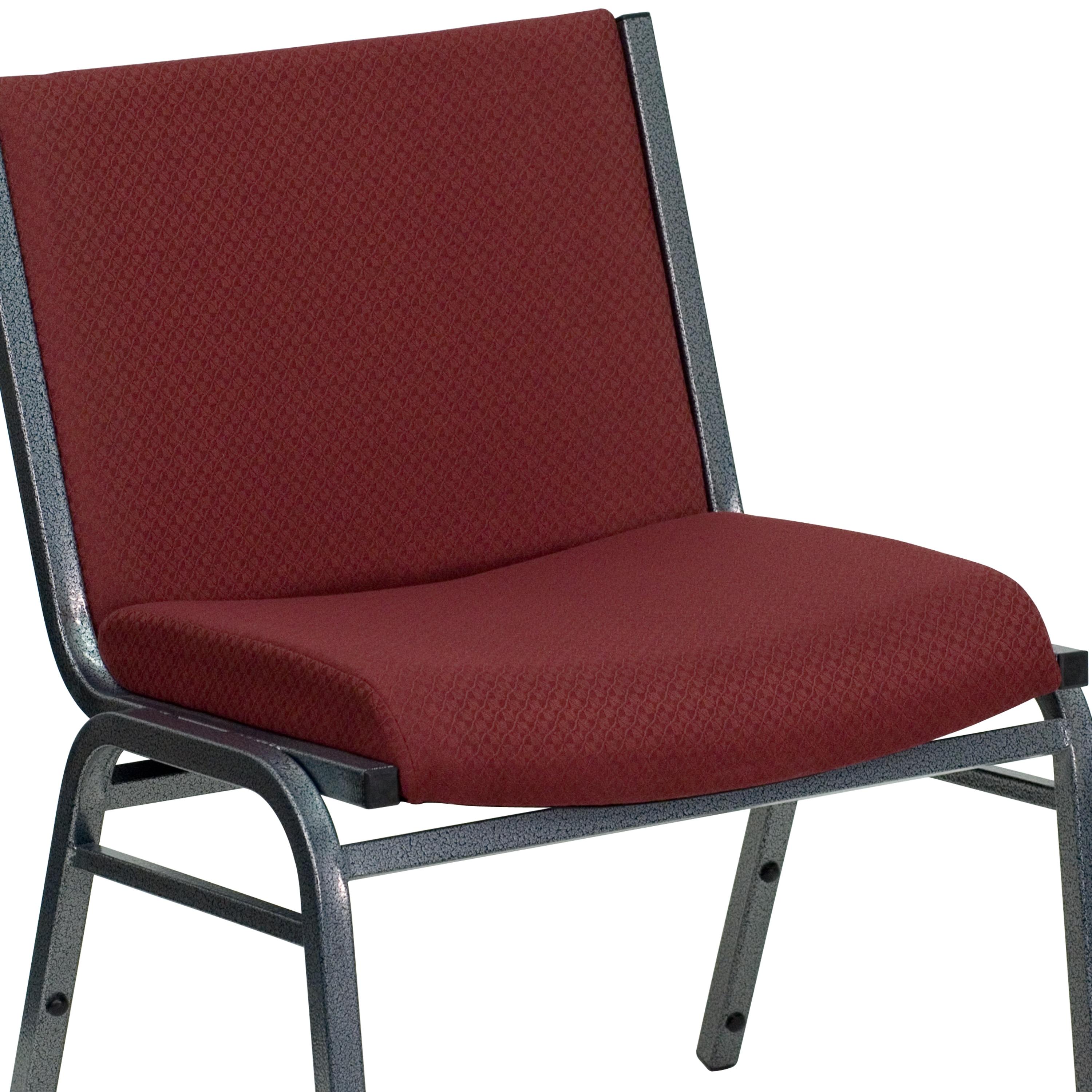 Flash Furniture HERCULES Series Big & Tall 1000 lb. Rated Burgundy Fabric Stack Chair