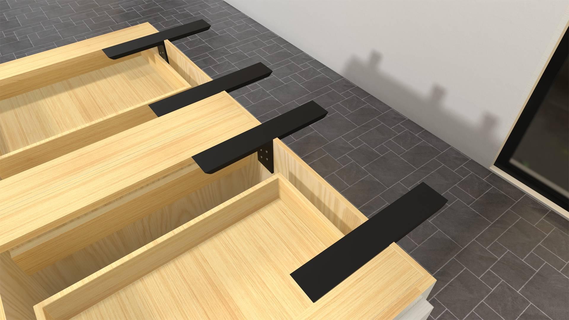 The Original Granite Bracket The Original T Brace Countertop Support Bracket - (Aluminum)